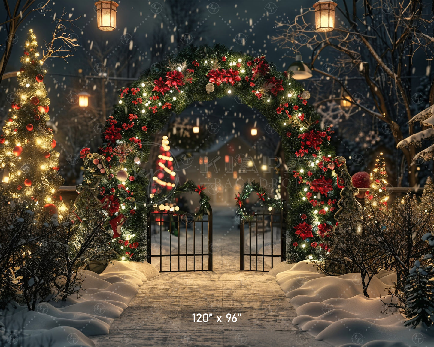 Enchanted Holiday Gate Backdrop