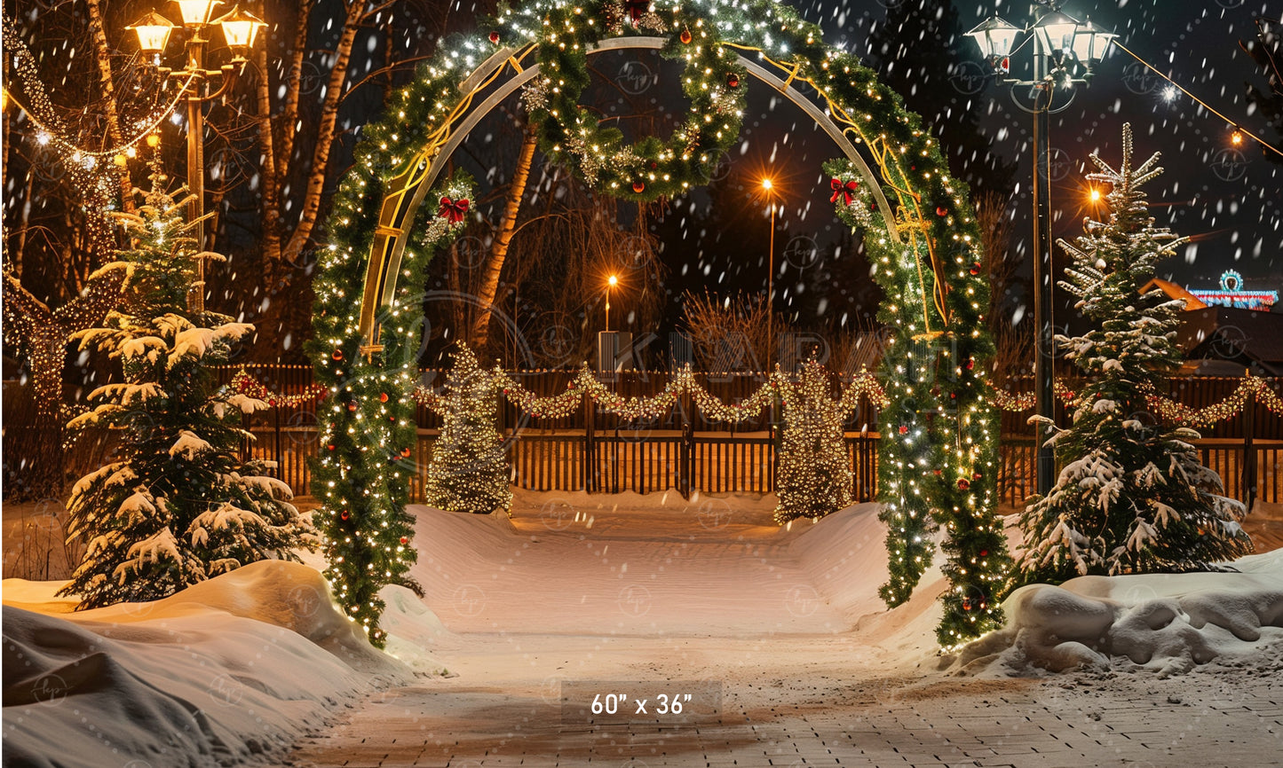 Elegant Winter Archway Backdrop