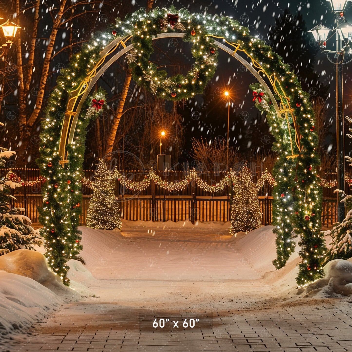 Elegant Winter Archway Backdrop