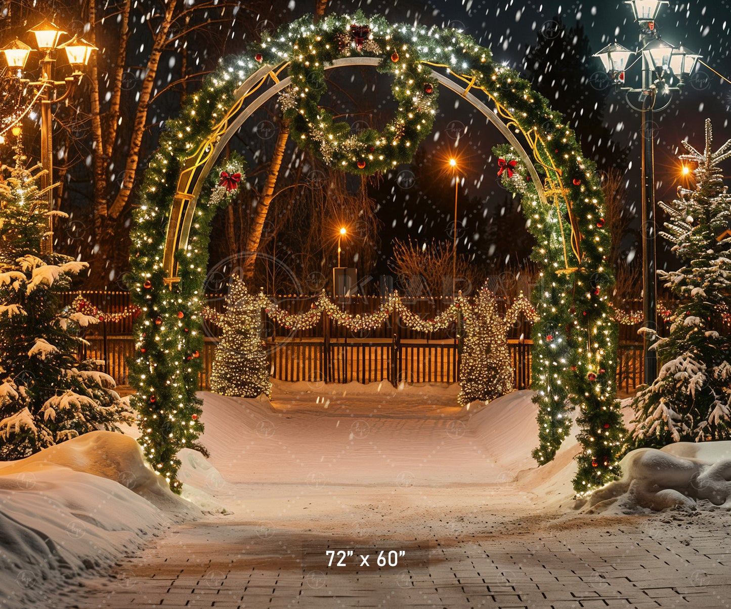 Elegant Winter Archway Backdrop