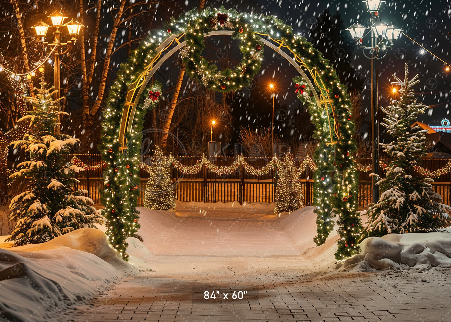 Elegant Winter Archway Backdrop