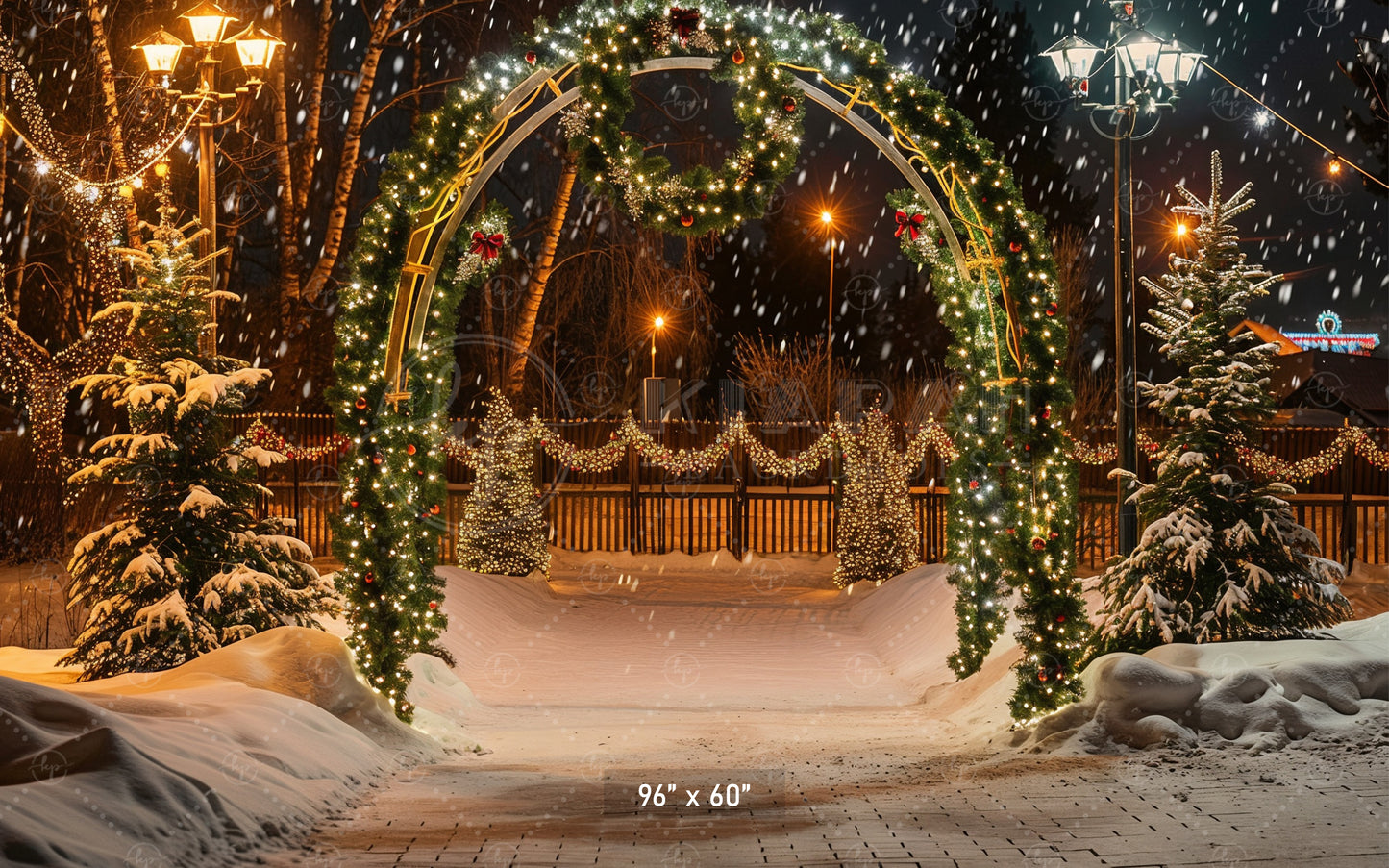 Elegant Winter Archway Backdrop