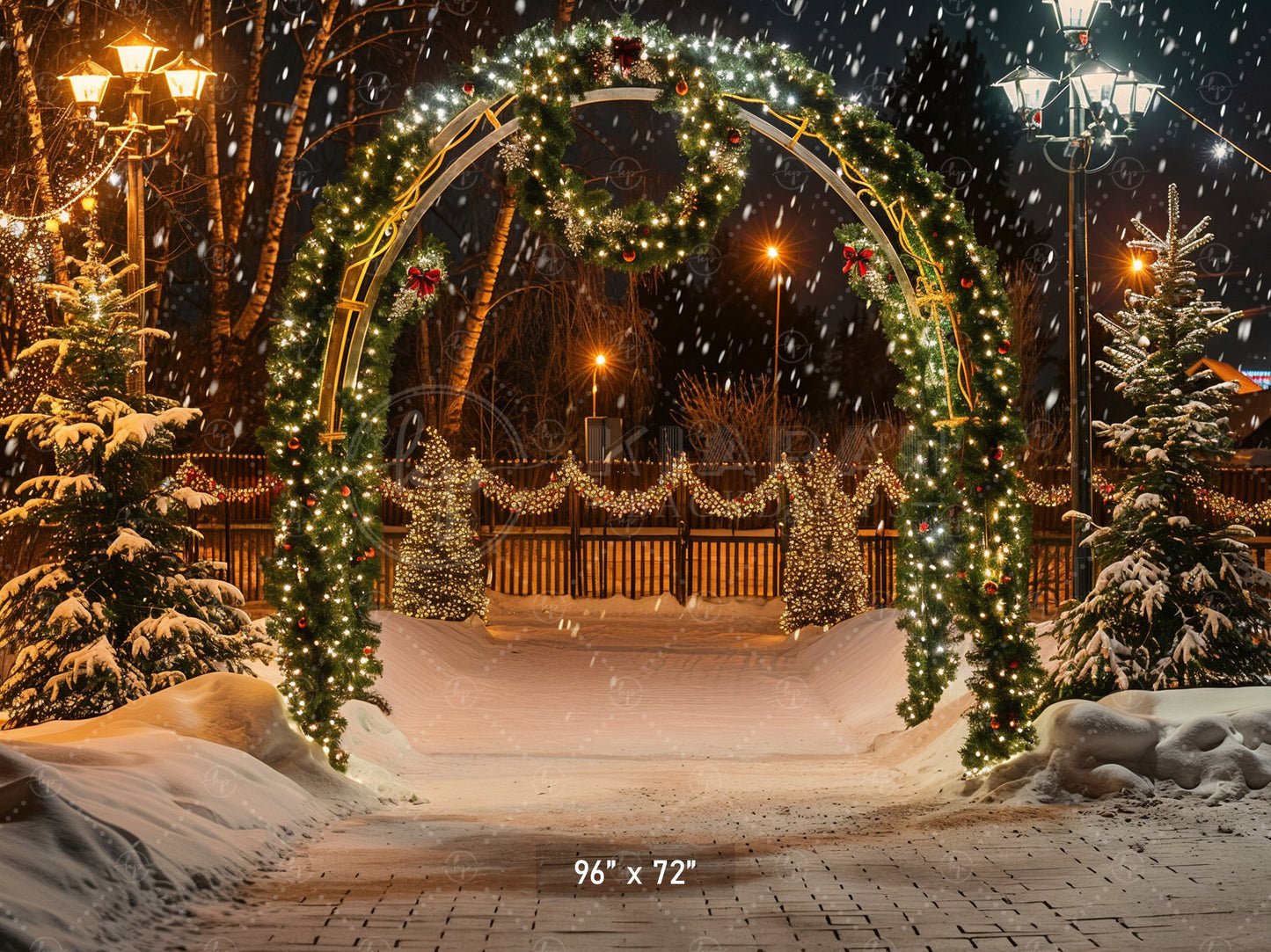 Elegant Winter Archway Backdrop