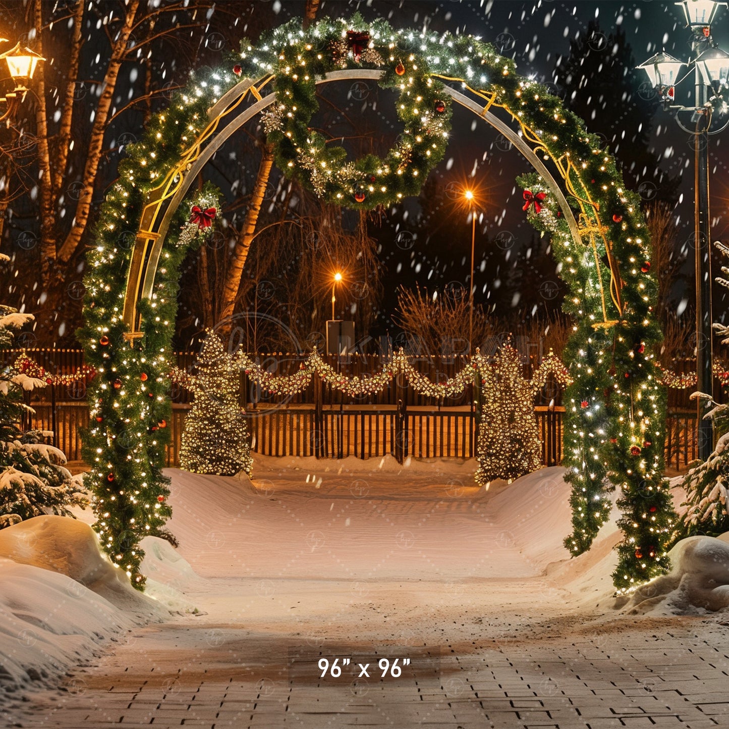 Elegant Winter Archway Backdrop