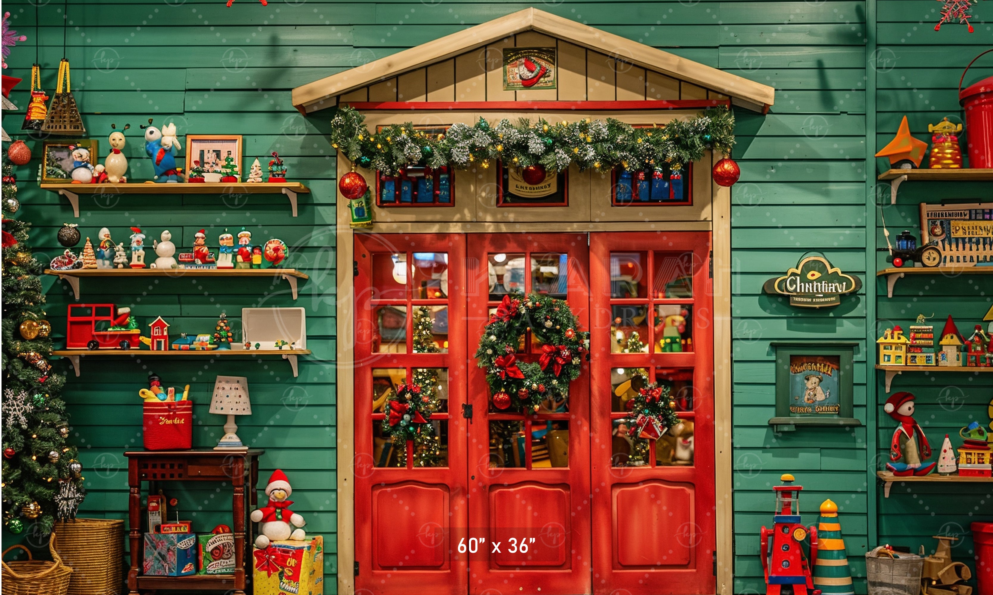 Santa’s Workshop Entrance Backdrop