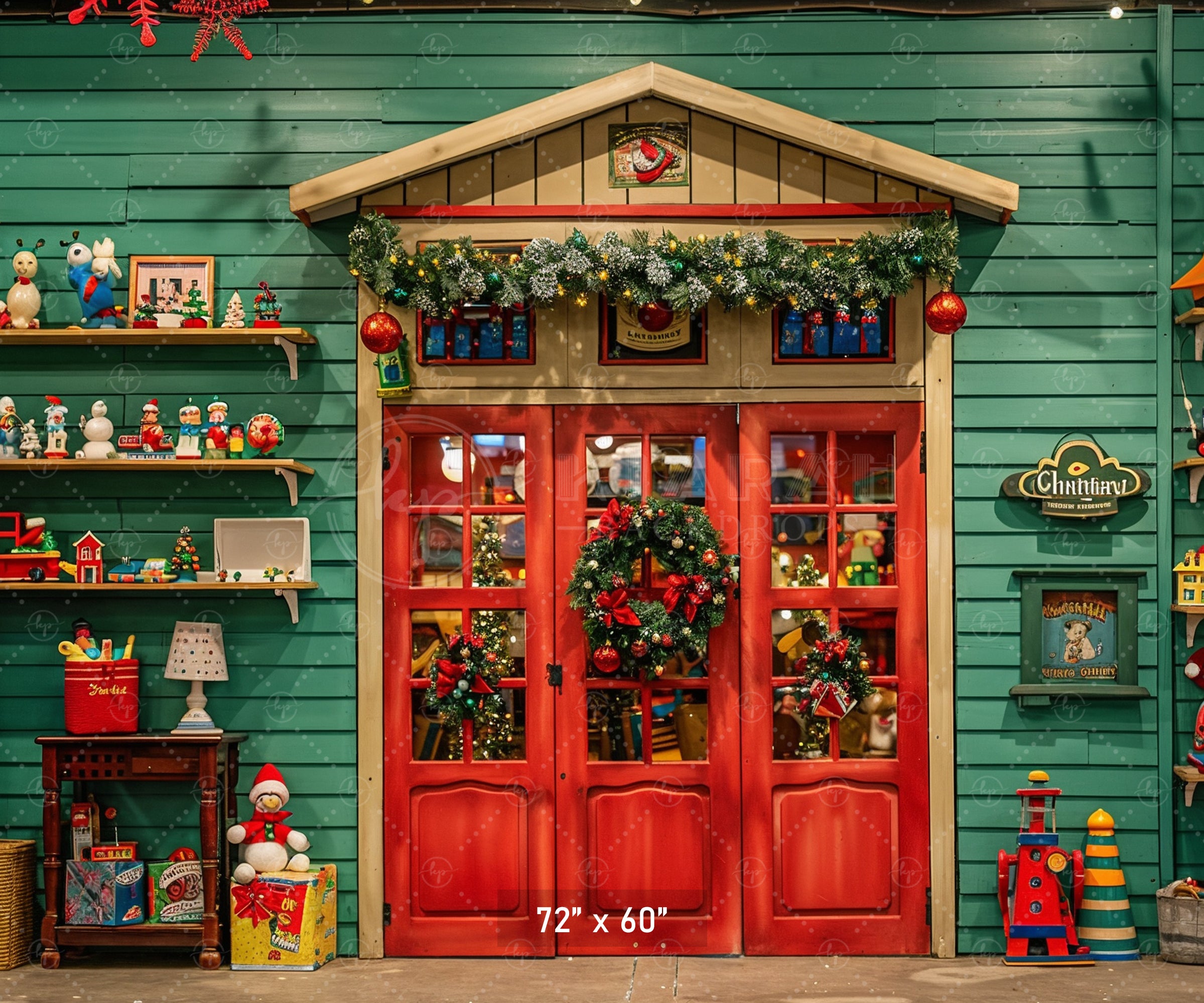 Santa’s Workshop Entrance Backdrop