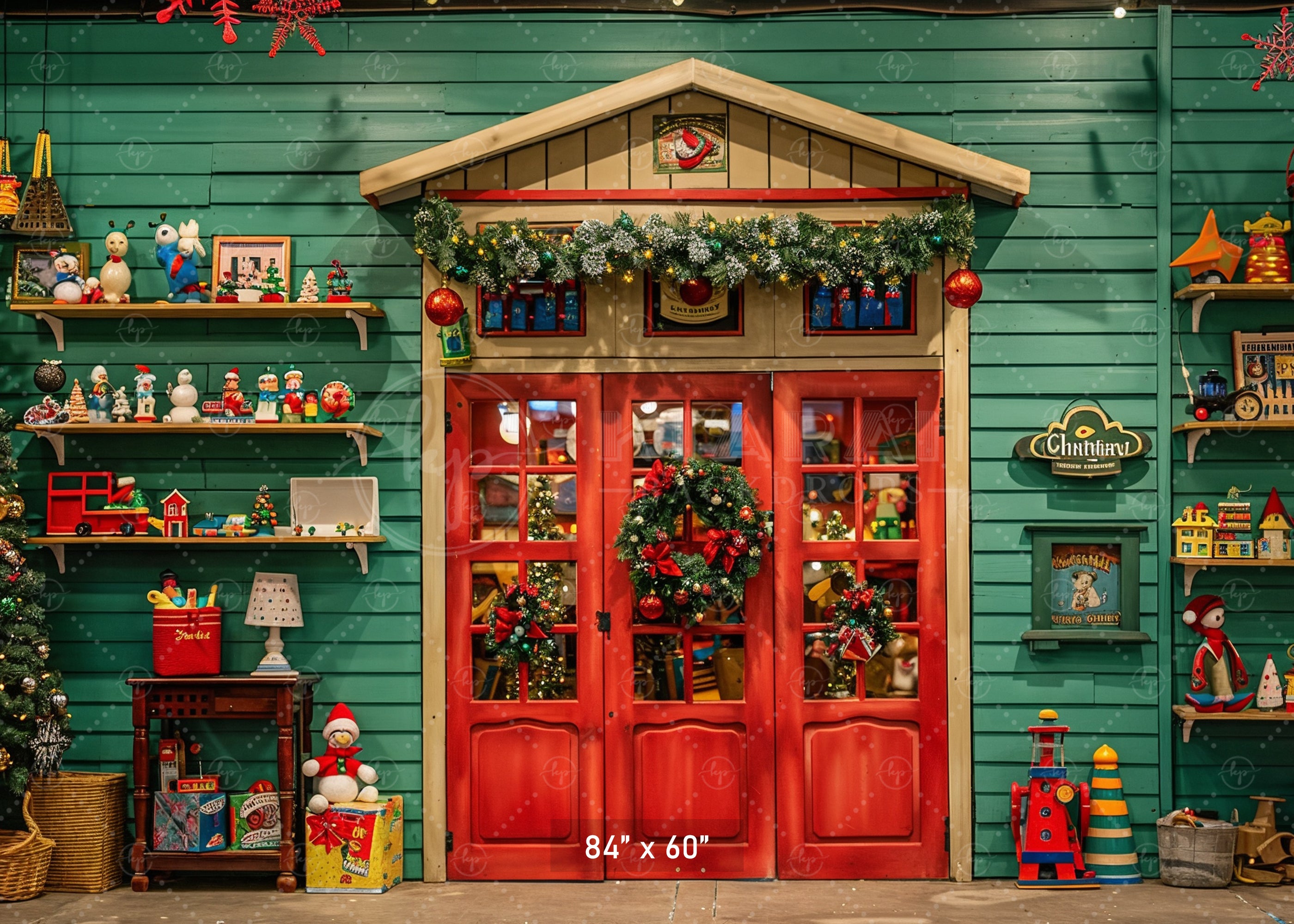 Santa’s Workshop Entrance Backdrop