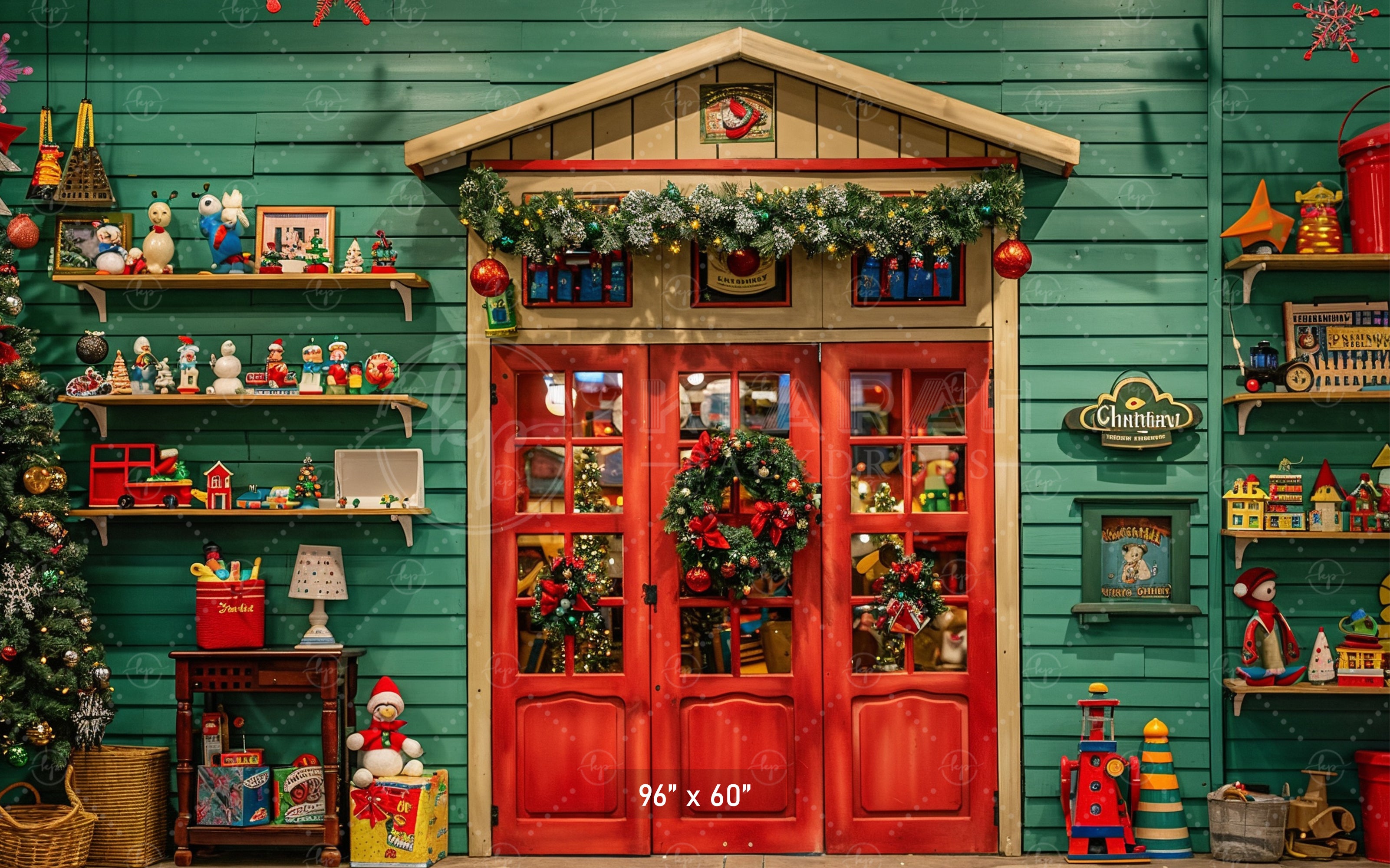 Santa’s Workshop Entrance Backdrop