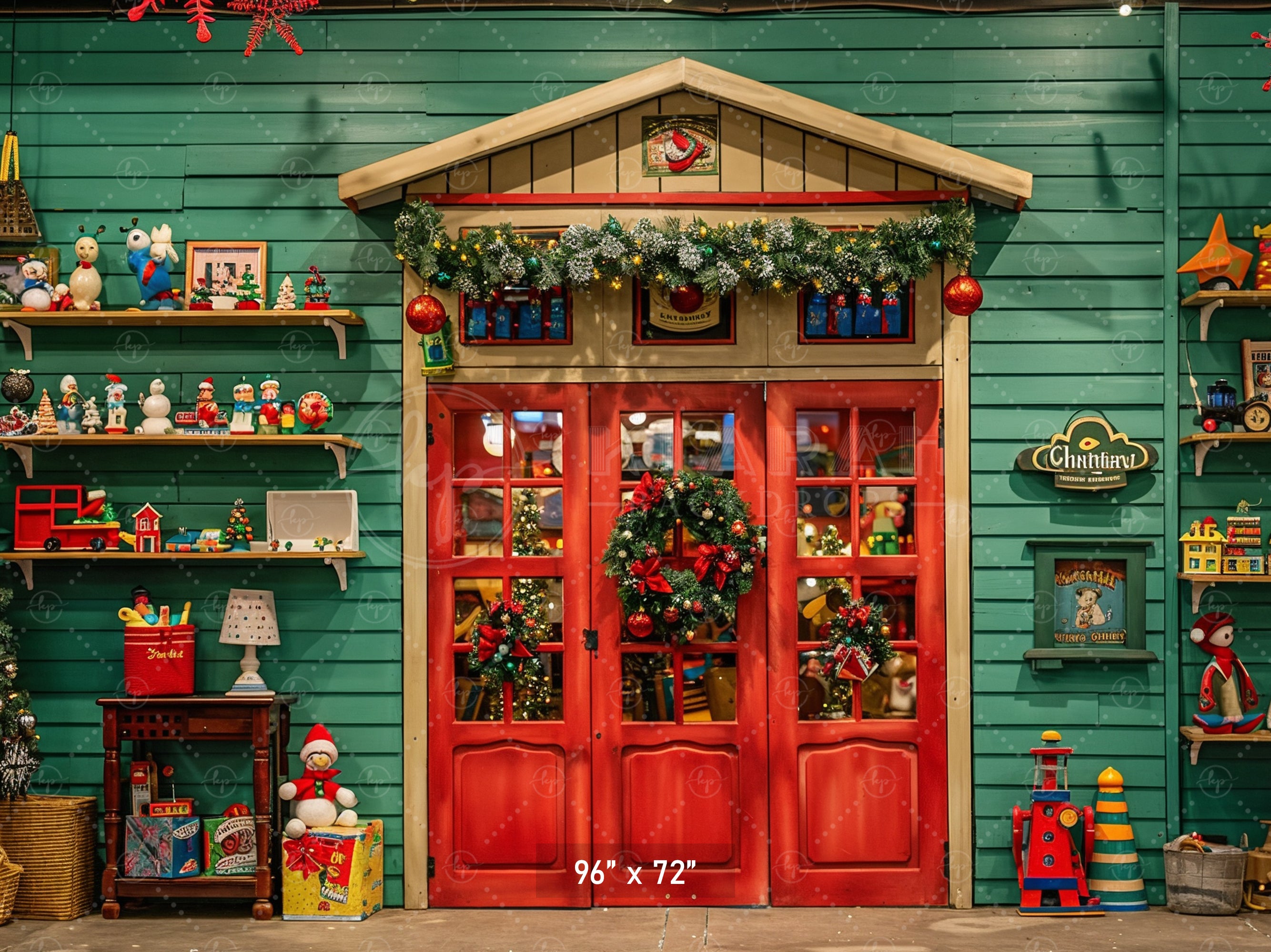 Santa’s Workshop Entrance Backdrop