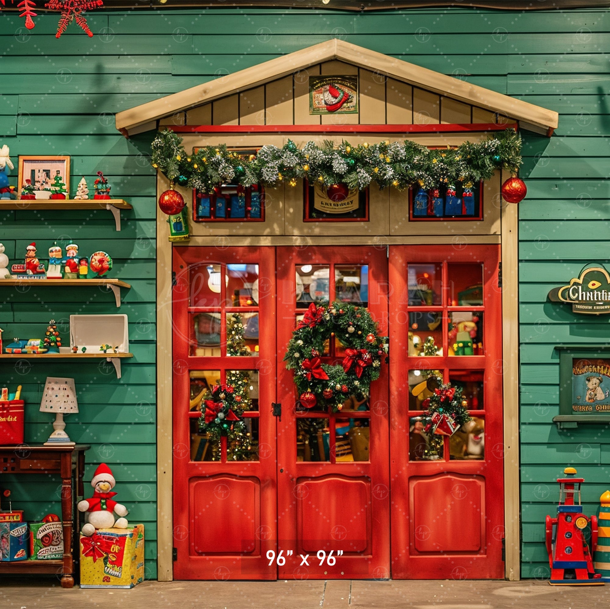 Santa’s Workshop Entrance Backdrop