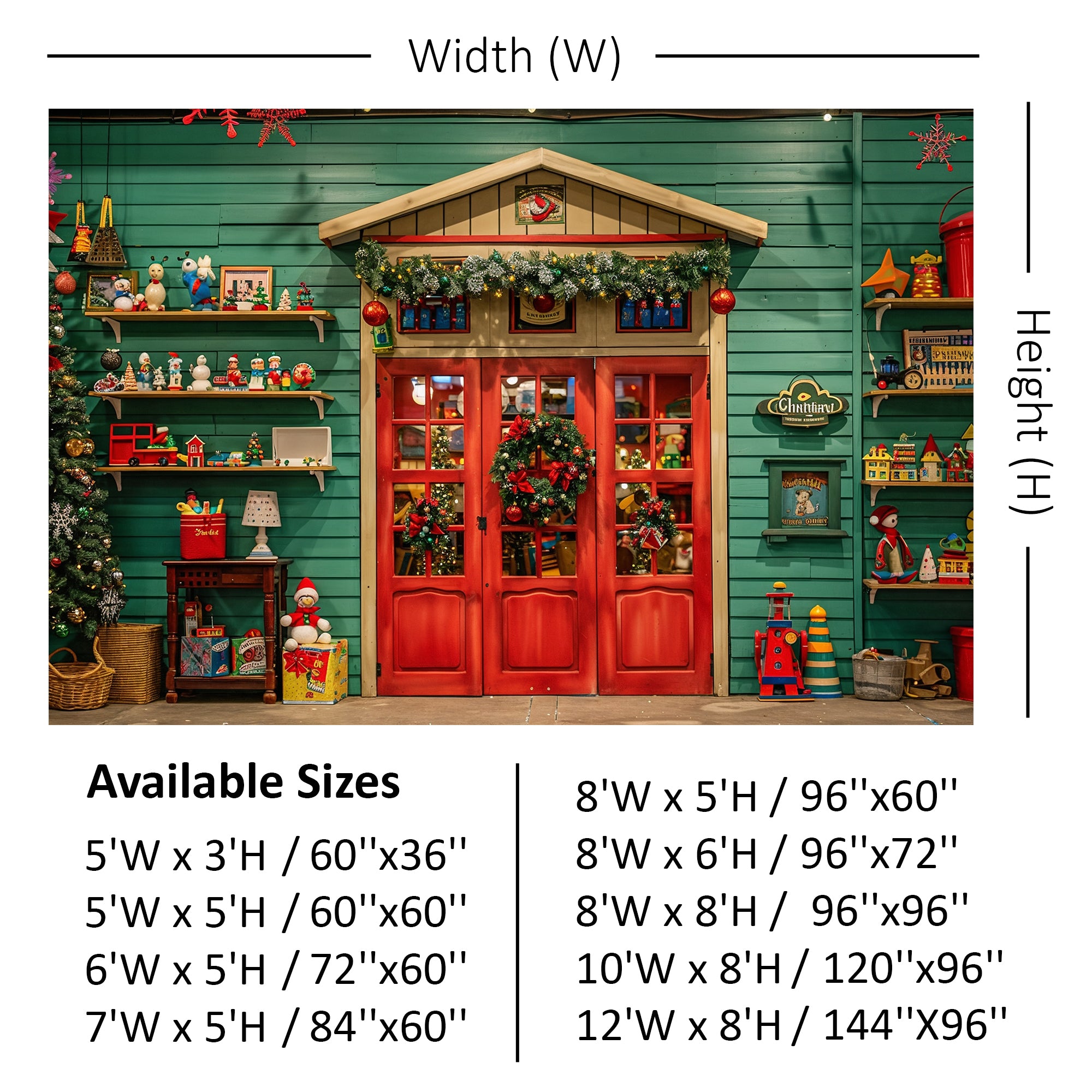 Santa’s Workshop Entrance Backdrop