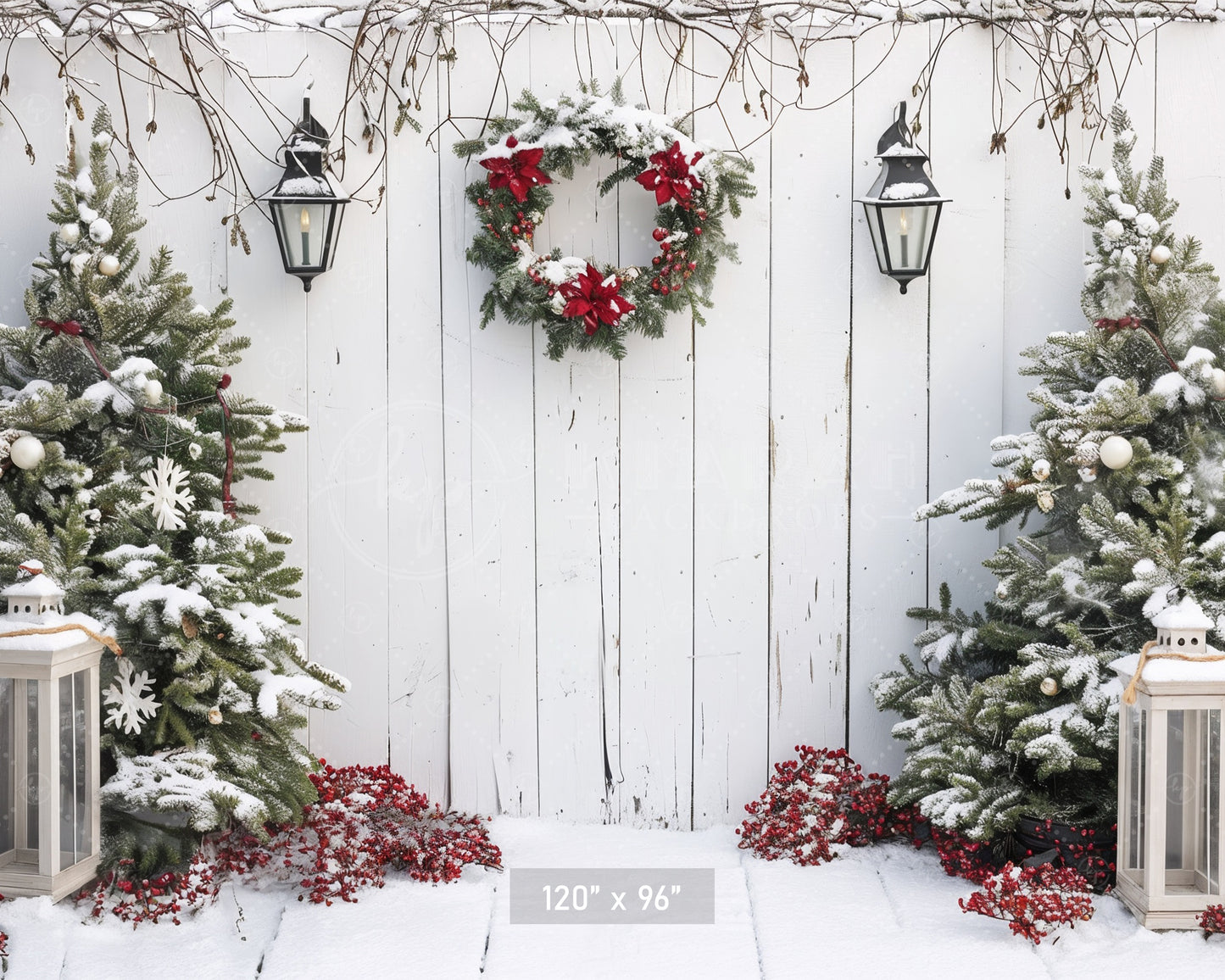 Winter Wonderland Fence Backdrop