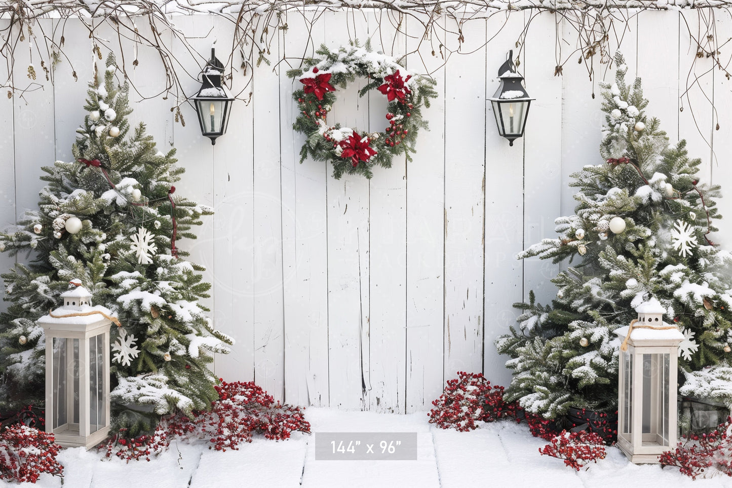 Winter Wonderland Fence Backdrop