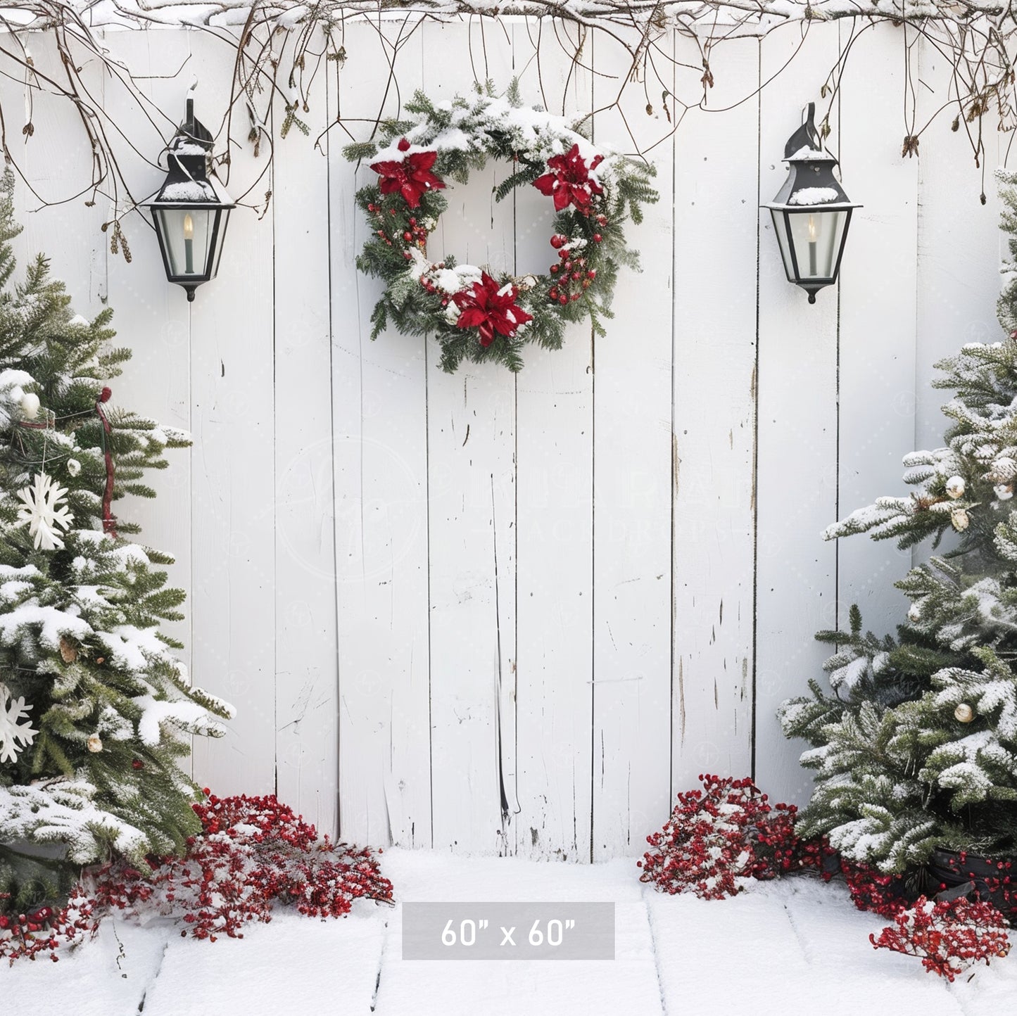 Winter Wonderland Fence Backdrop