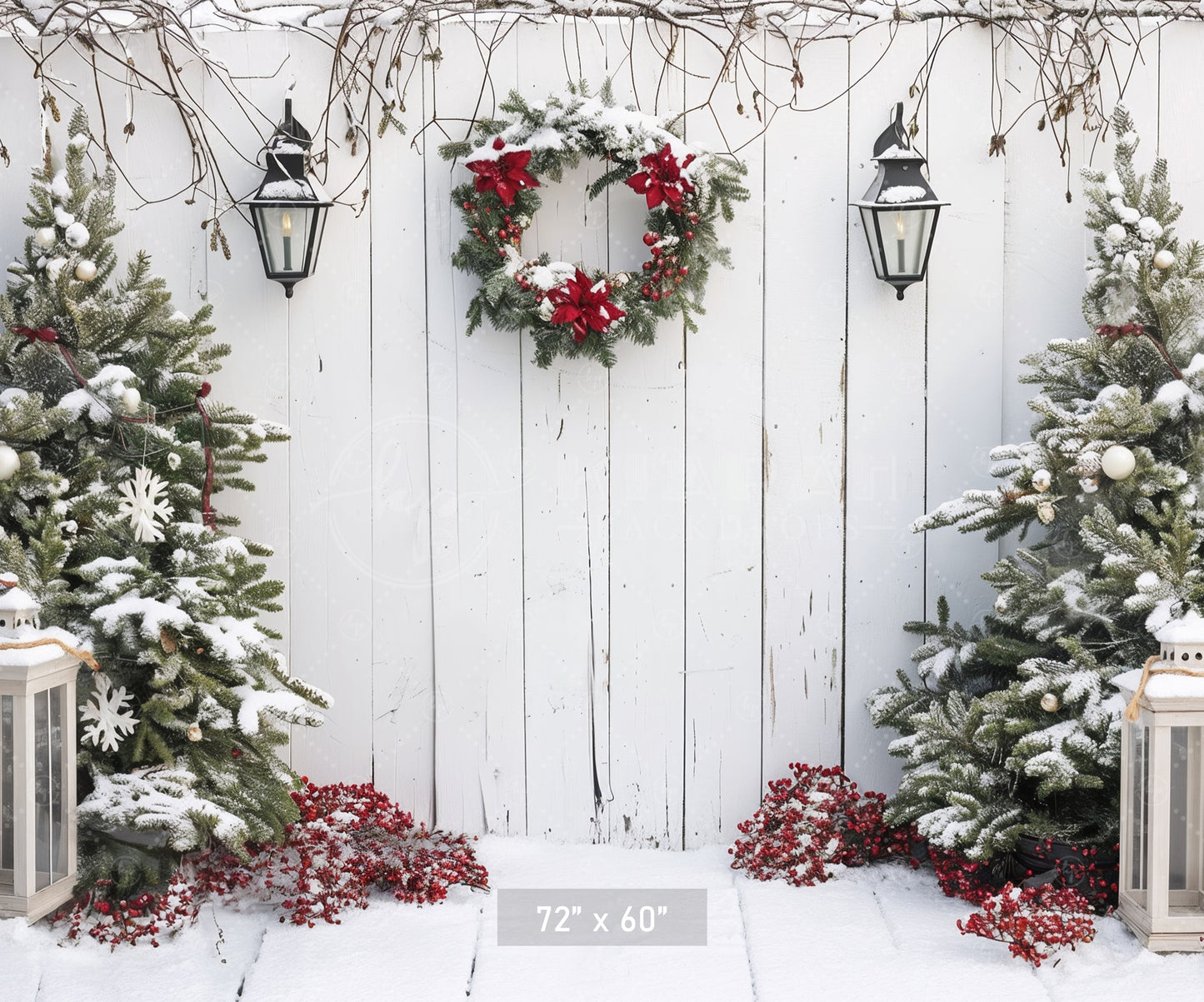 Winter Wonderland Fence Backdrop