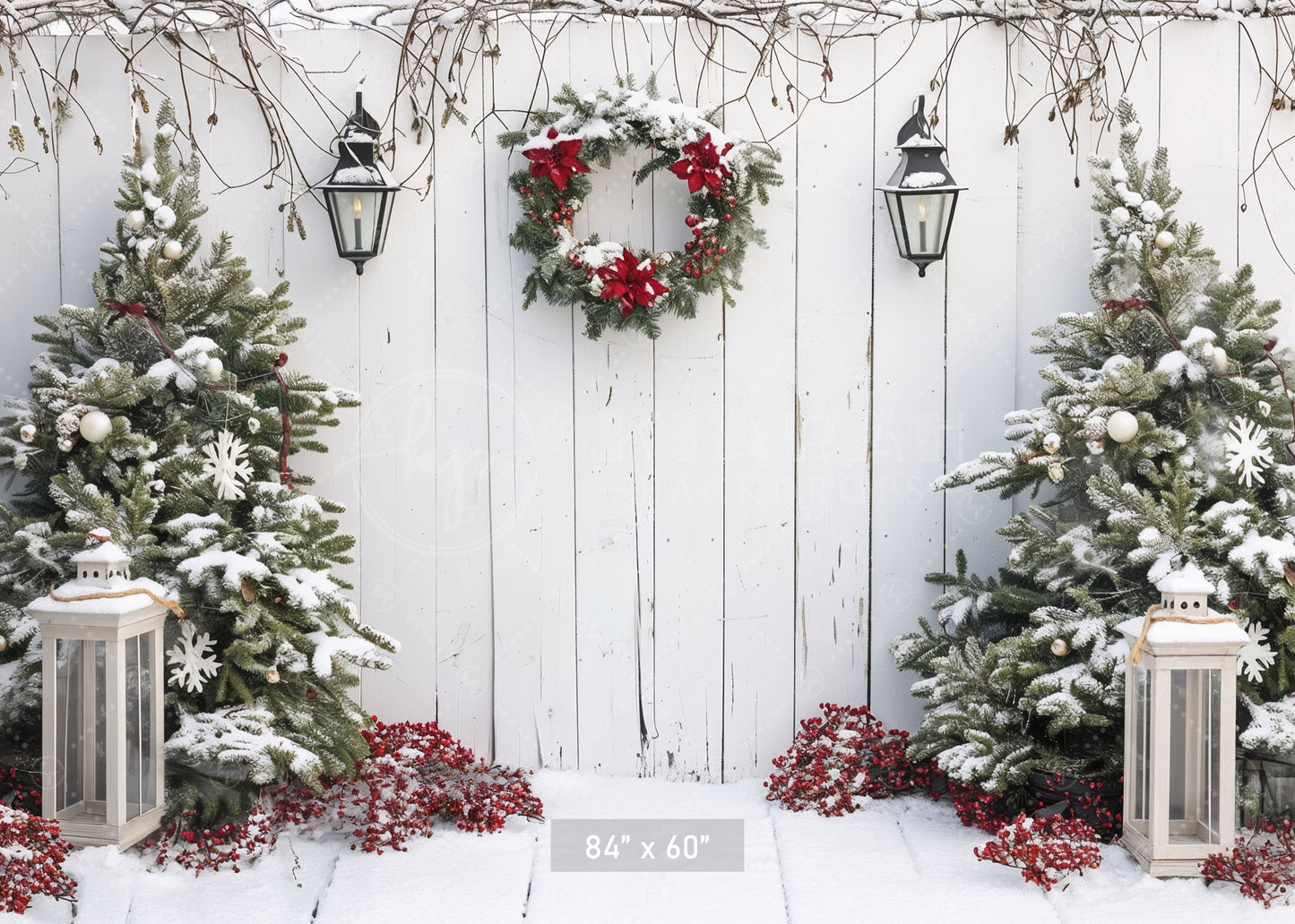 Winter Wonderland Fence Backdrop