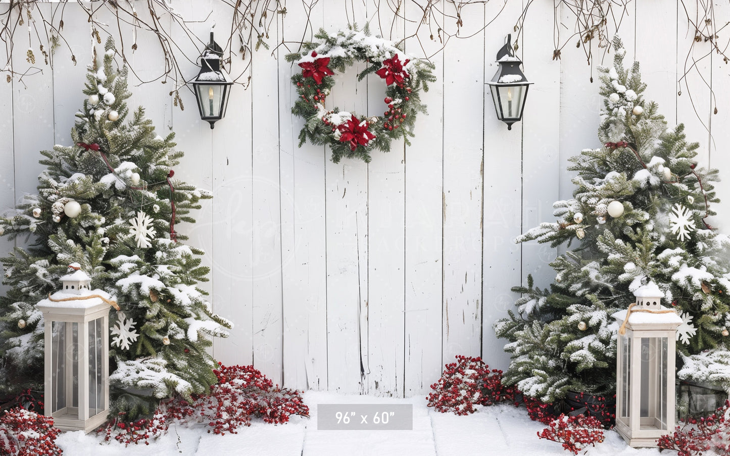 Winter Wonderland Fence Backdrop