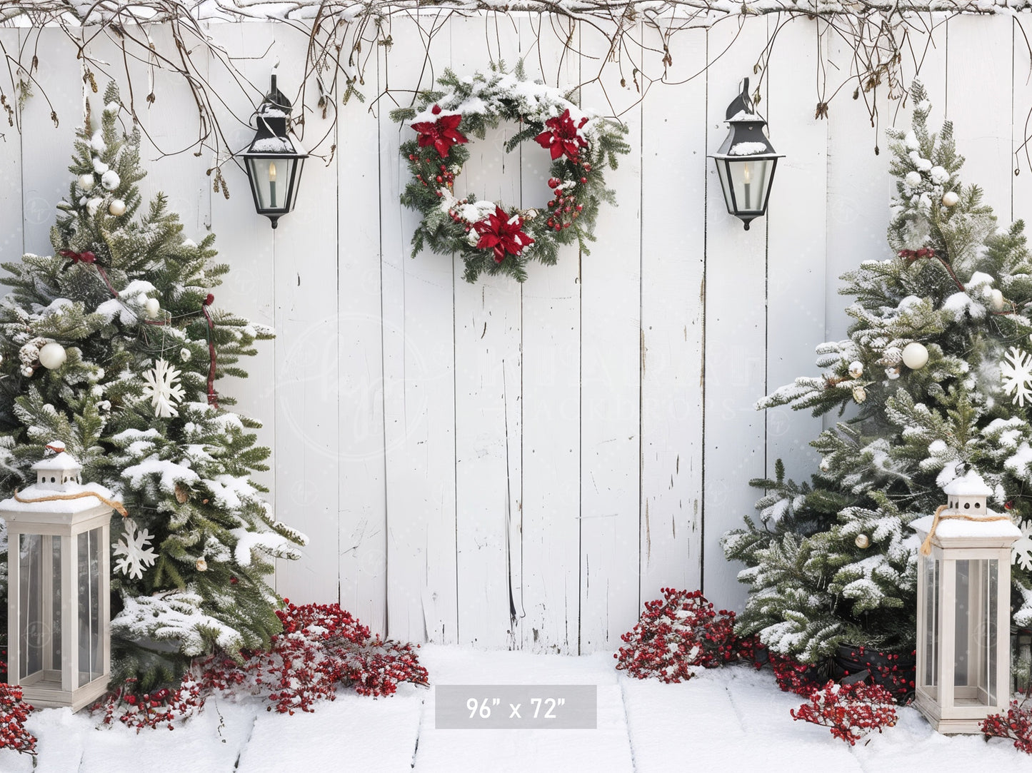 Winter Wonderland Fence Backdrop