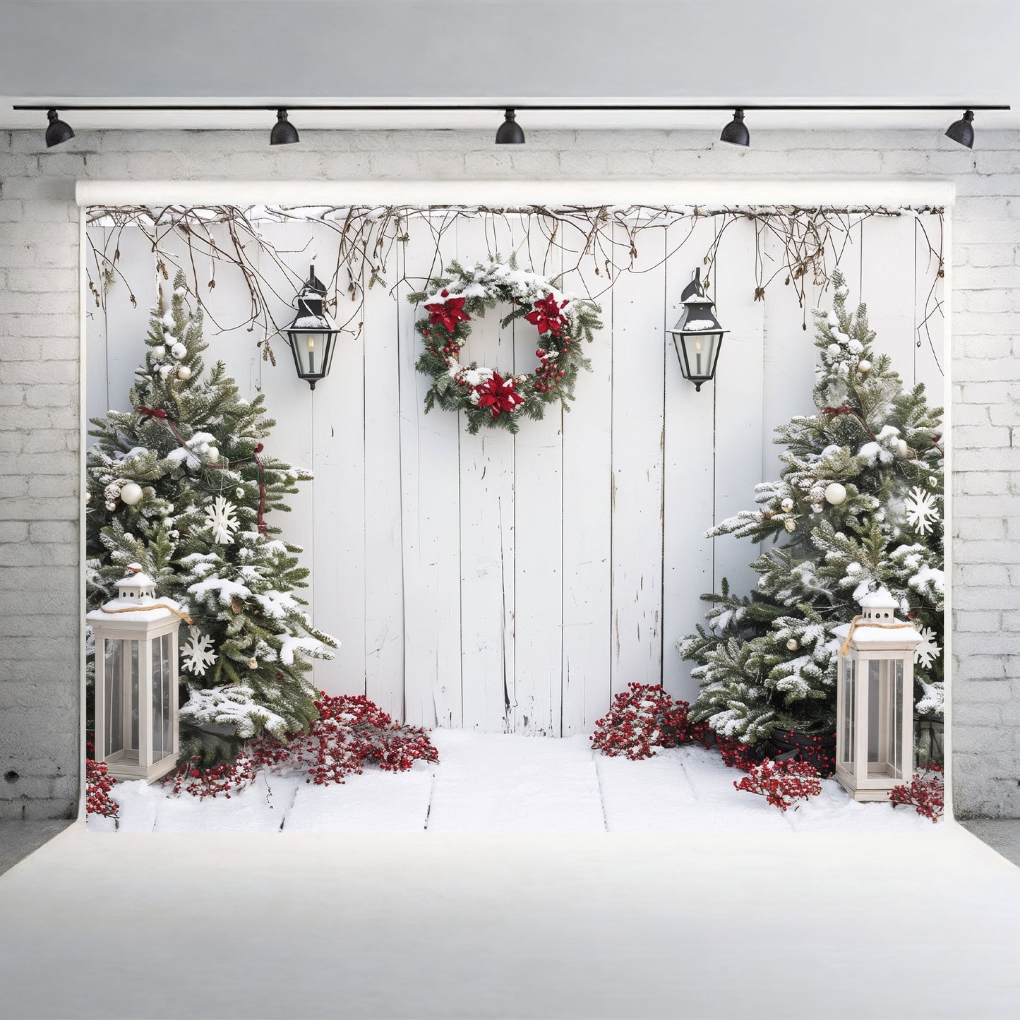 Winter Wonderland Fence Backdrop