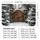 Rustic Winter Gatehouse Backdrop