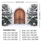 Snowy Wooden Gate Entrance Backdrop