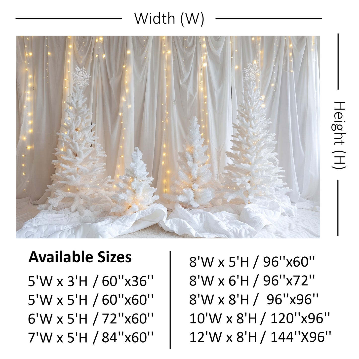 White Winter Wonderland Backdrop