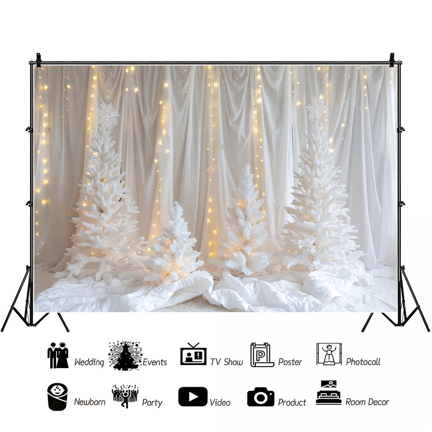 White Winter Wonderland Backdrop