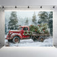 Vintage Red Truck Backdrop