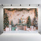 Elegant Christmas Trees & Gifts Backdrop