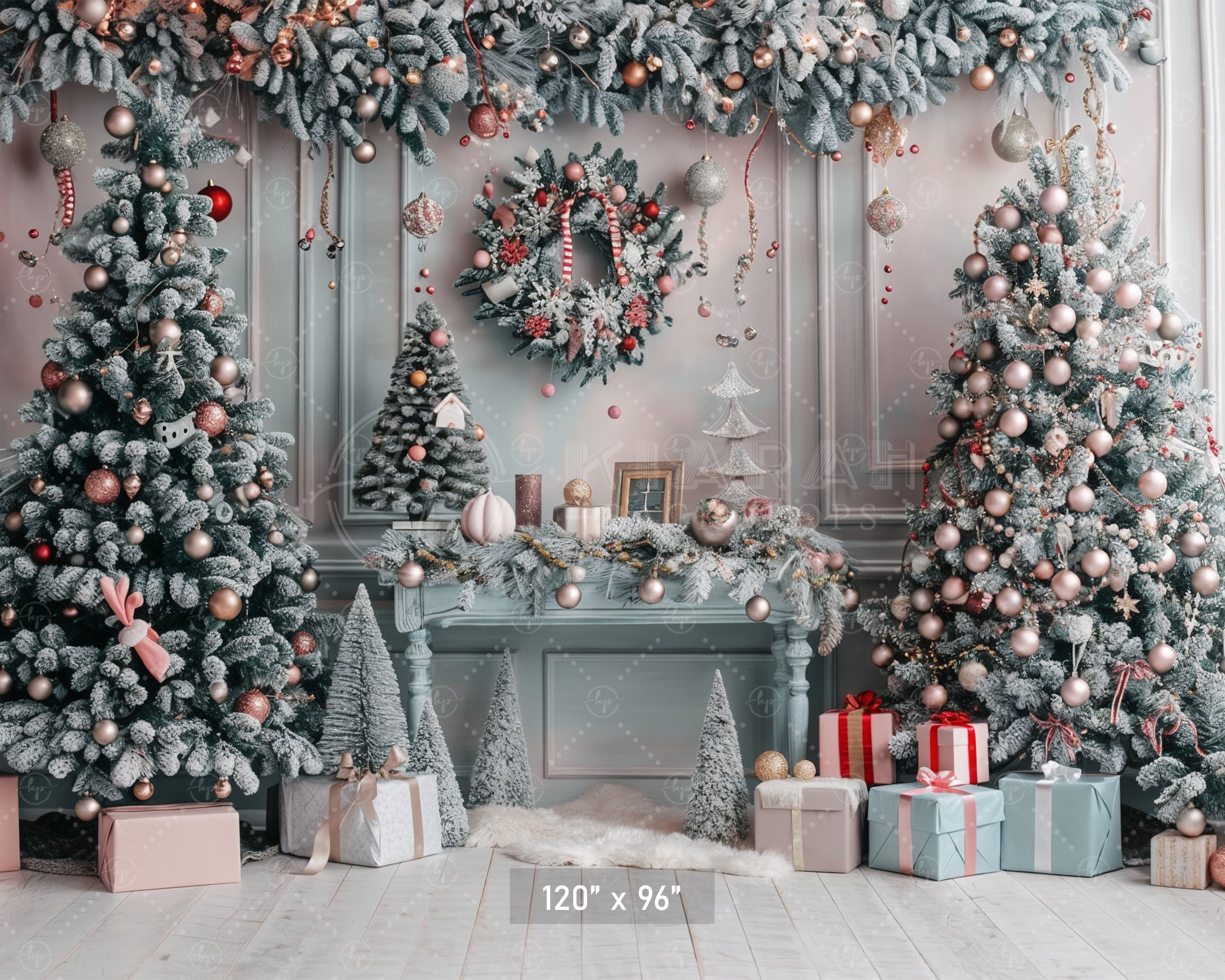 Elegant Christmas Wonderland Backdrop