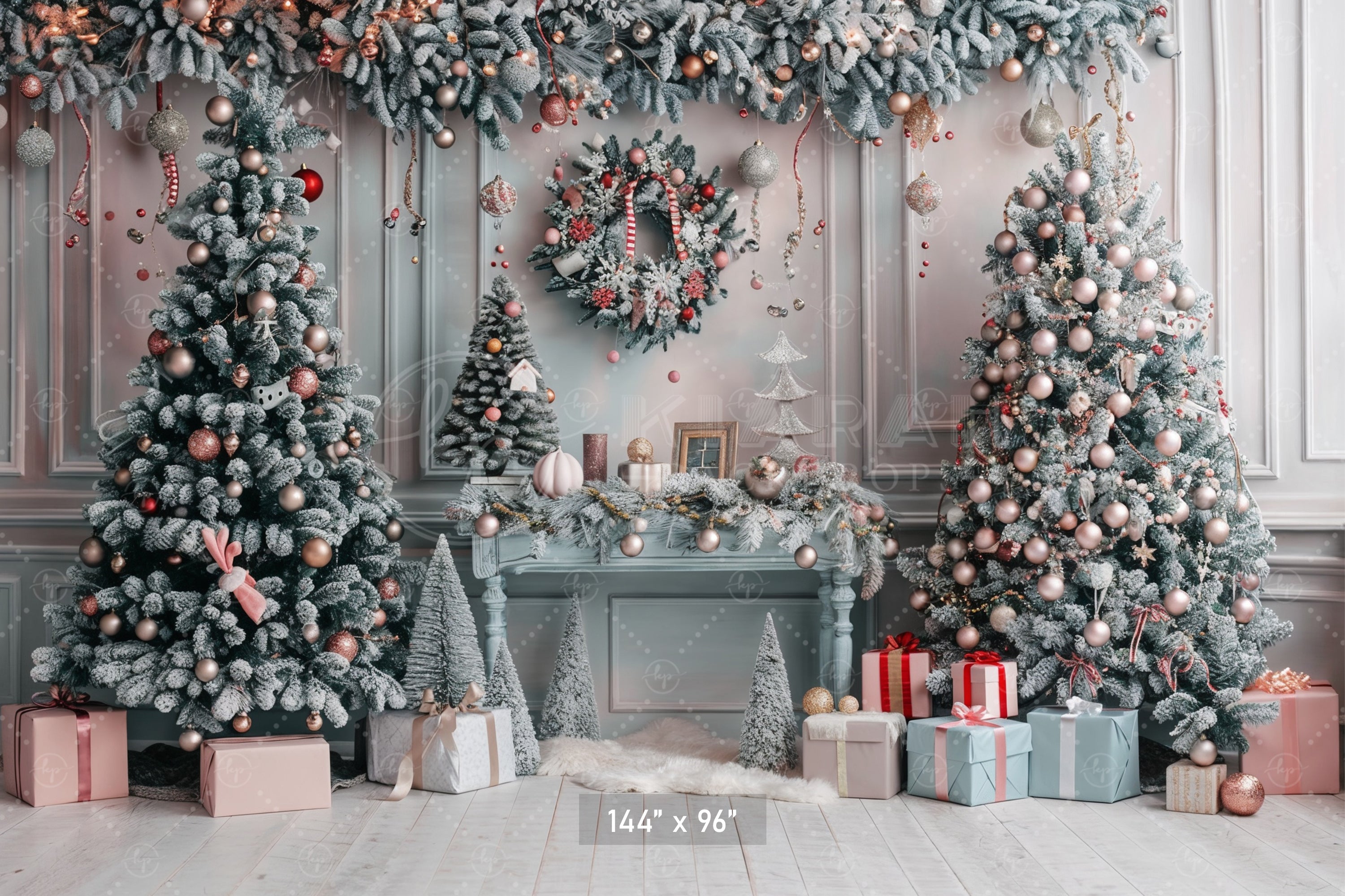 Elegant Christmas Wonderland Backdrop