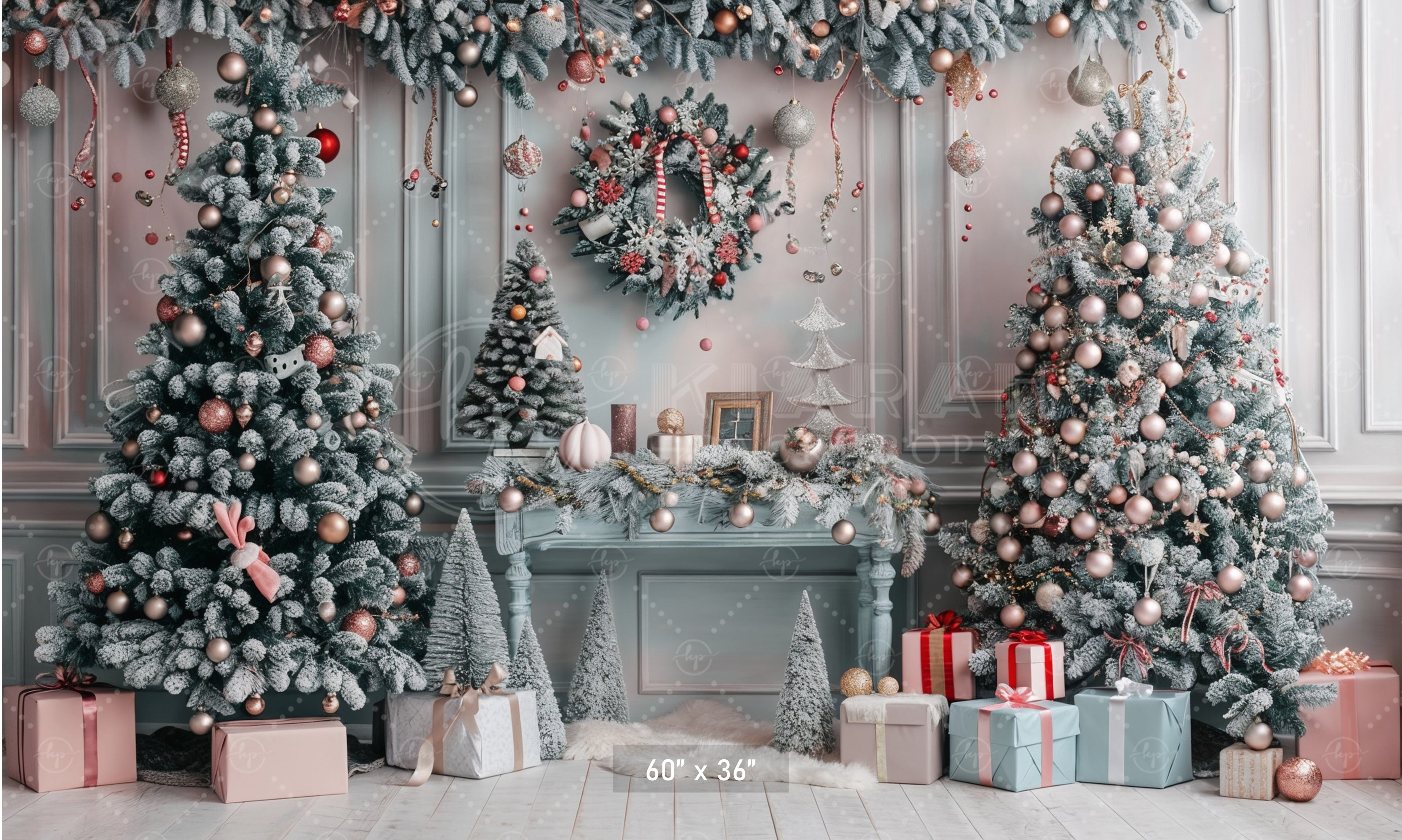 Elegant Christmas Wonderland Backdrop