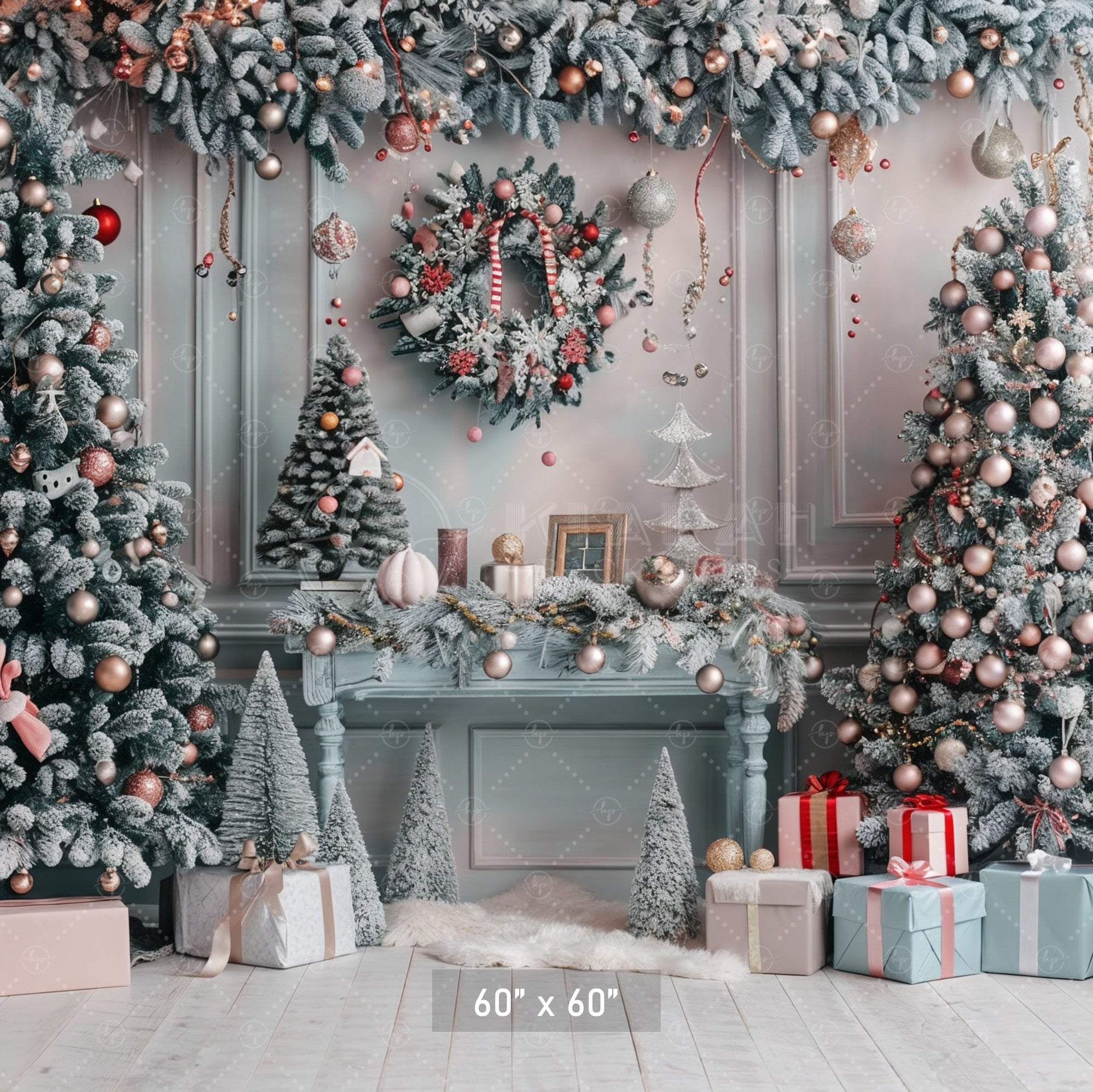Elegant Christmas Wonderland Backdrop