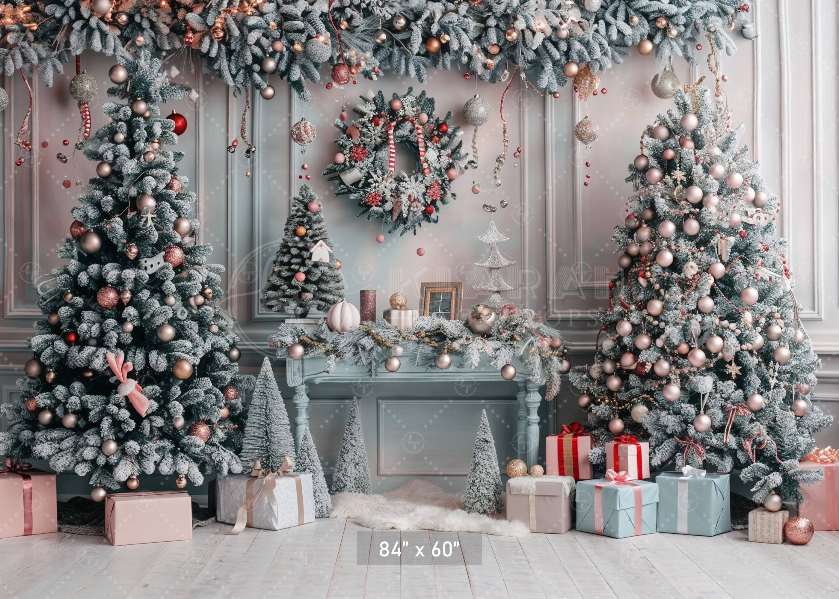 Elegant Christmas Wonderland Backdrop