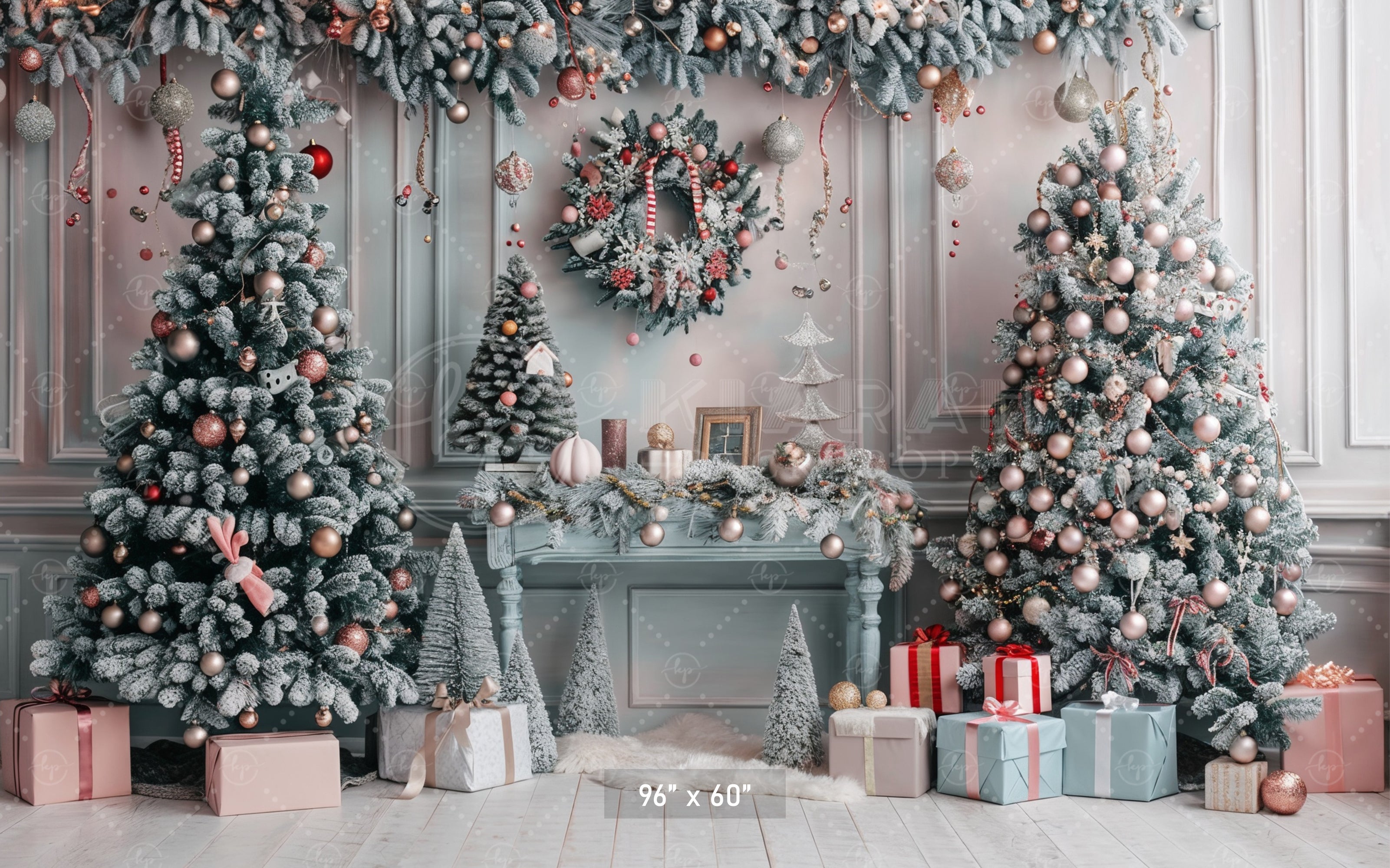 Elegant Christmas Wonderland Backdrop
