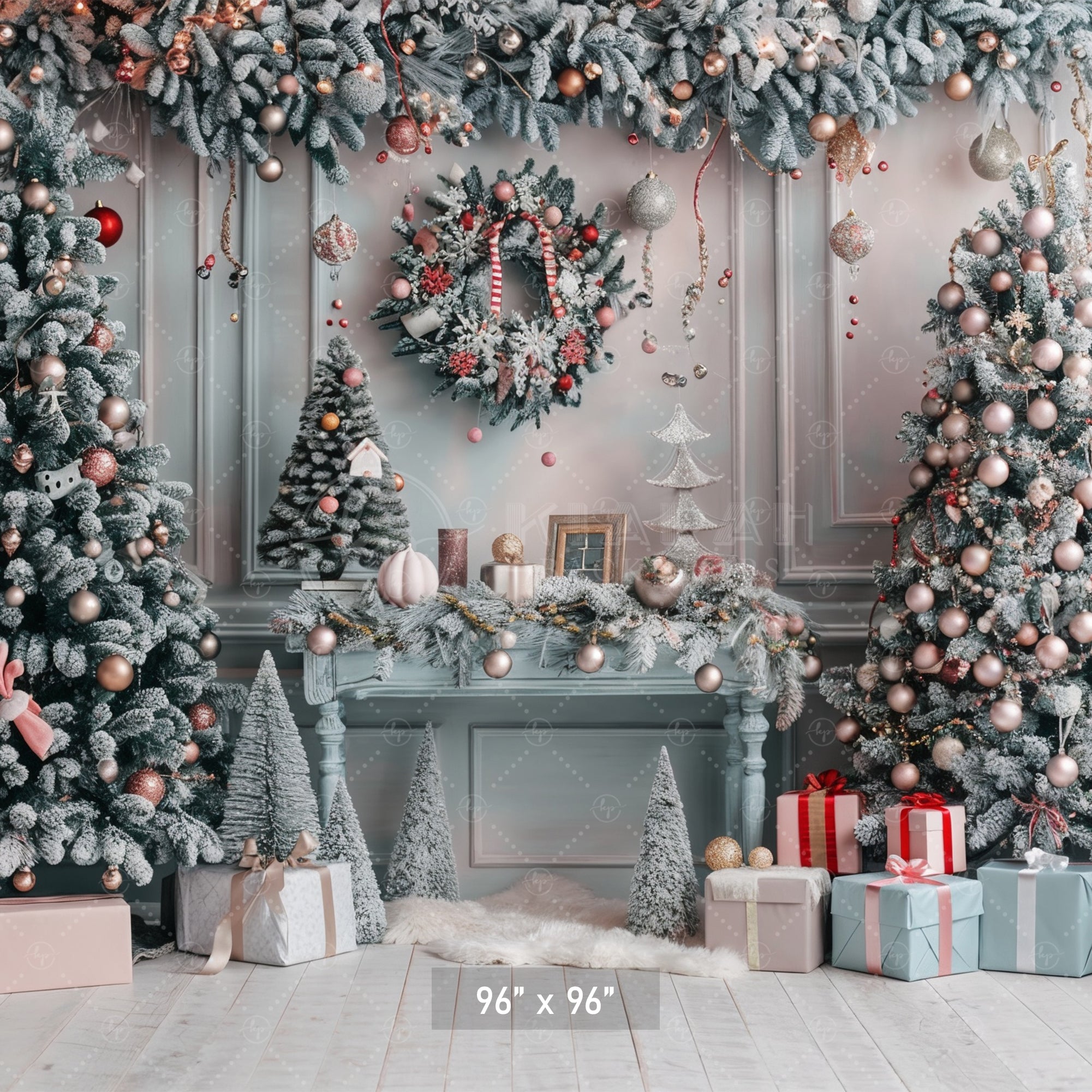 Elegant Christmas Wonderland Backdrop
