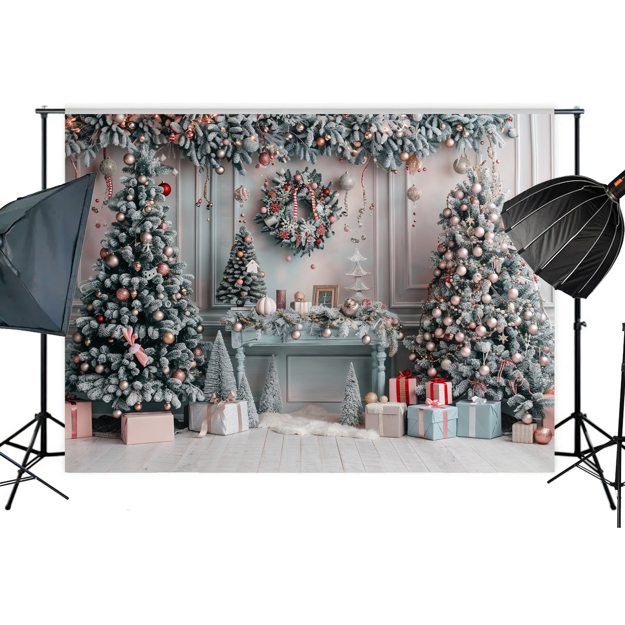 Elegant Christmas Wonderland Backdrop