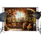 Rustic Autumn Harvest Kitchen Backdrop