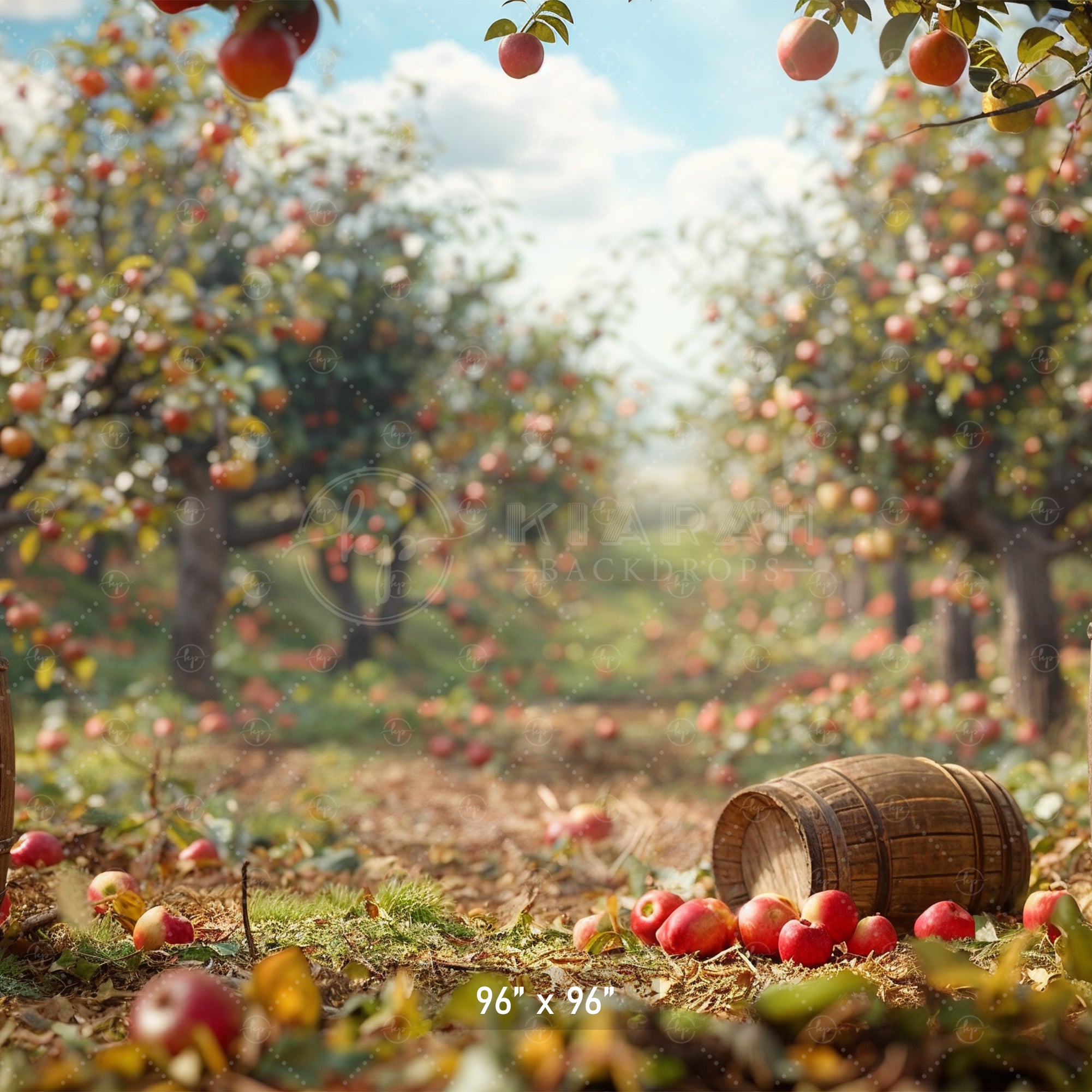 Rustic Apple Orchard Backdrop
