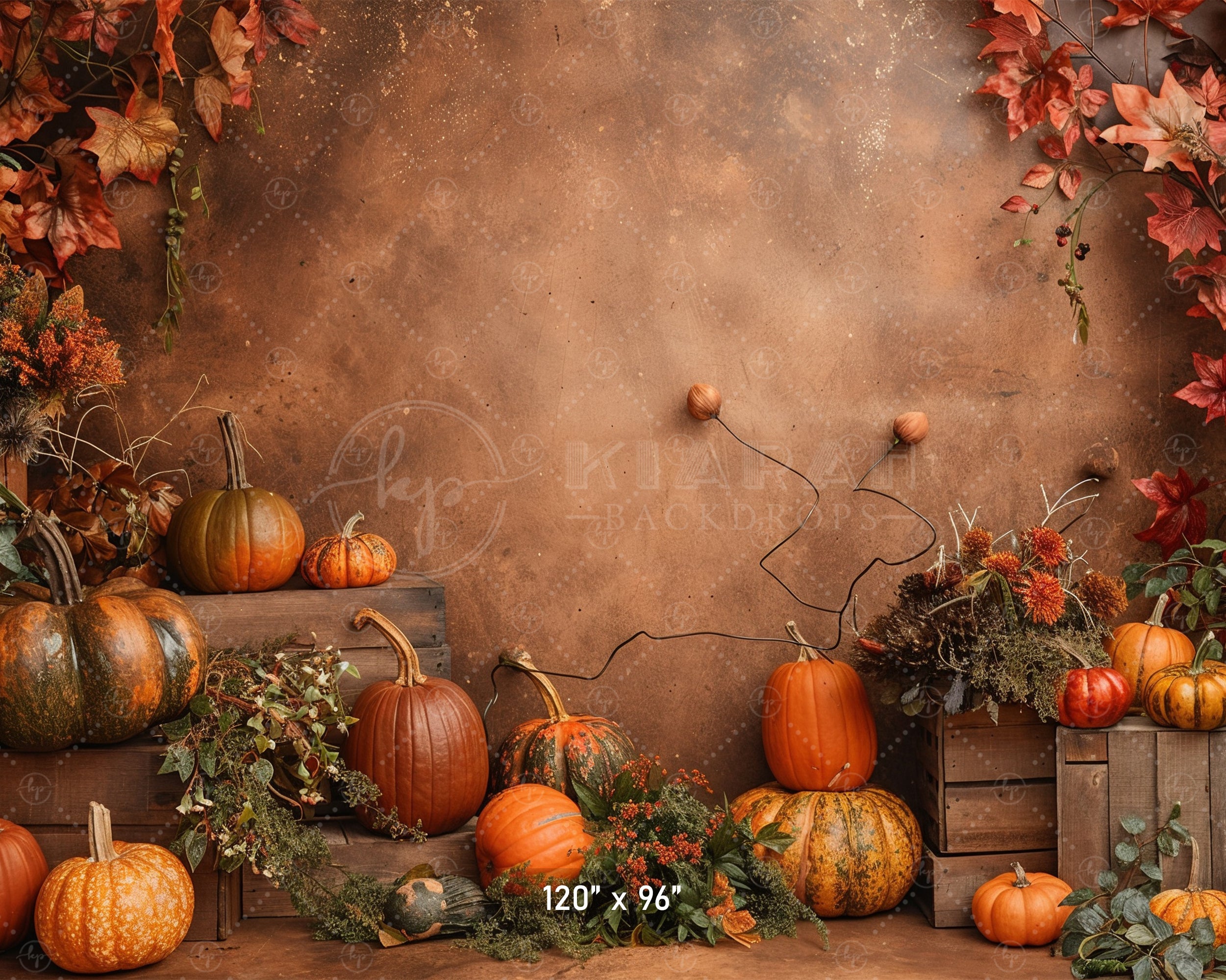 Rustic Pumpkin Harvest Backdrop