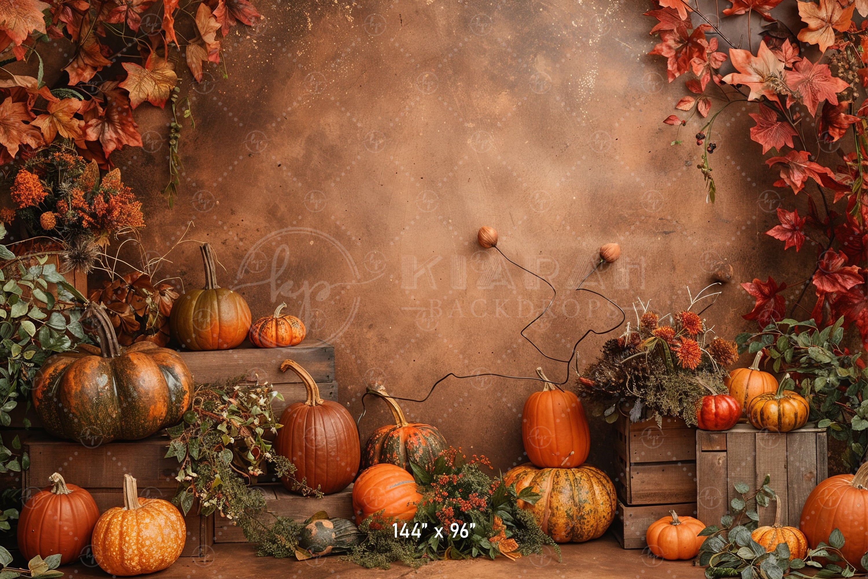 Rustic Pumpkin Harvest Backdrop