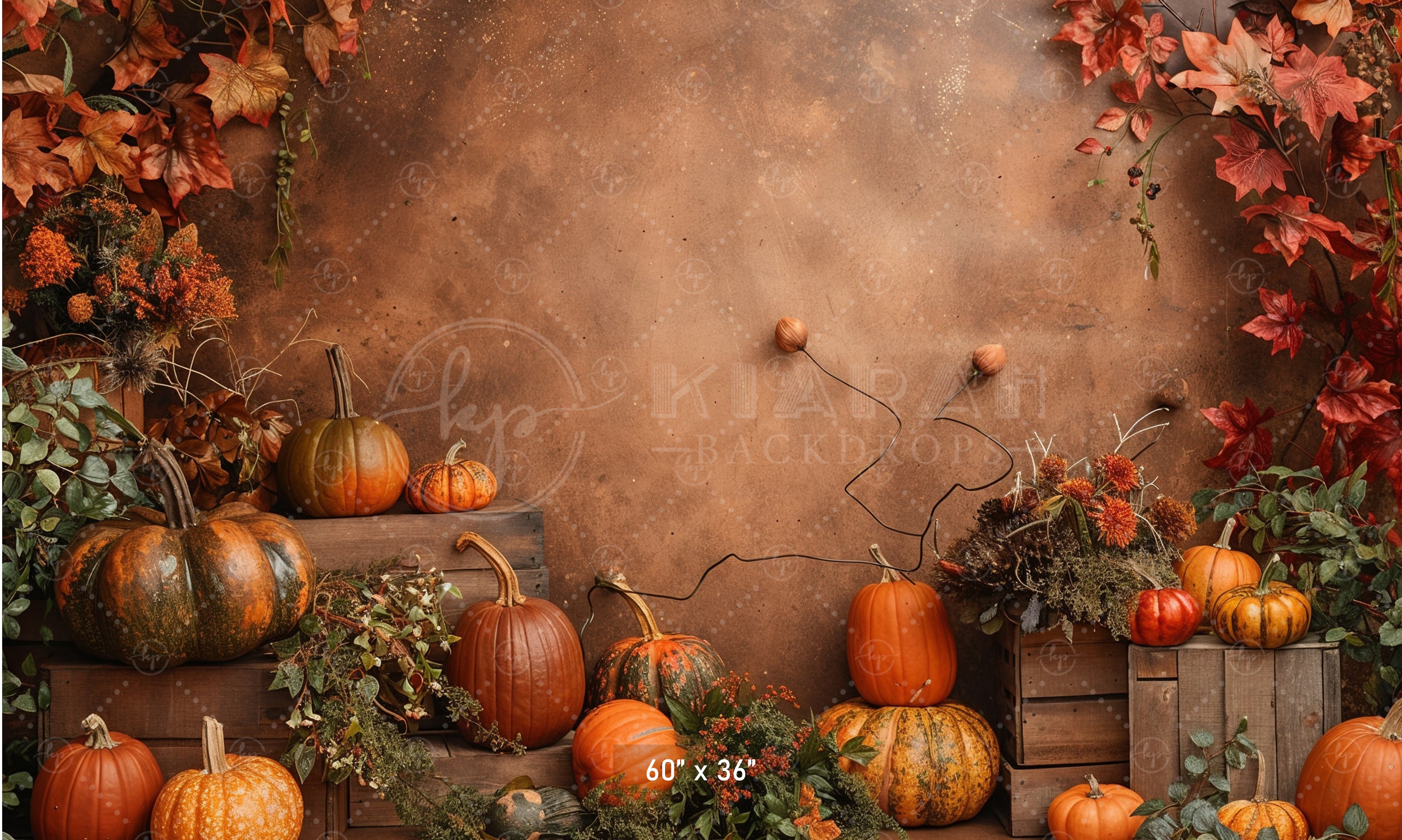 Rustic Pumpkin Harvest Backdrop