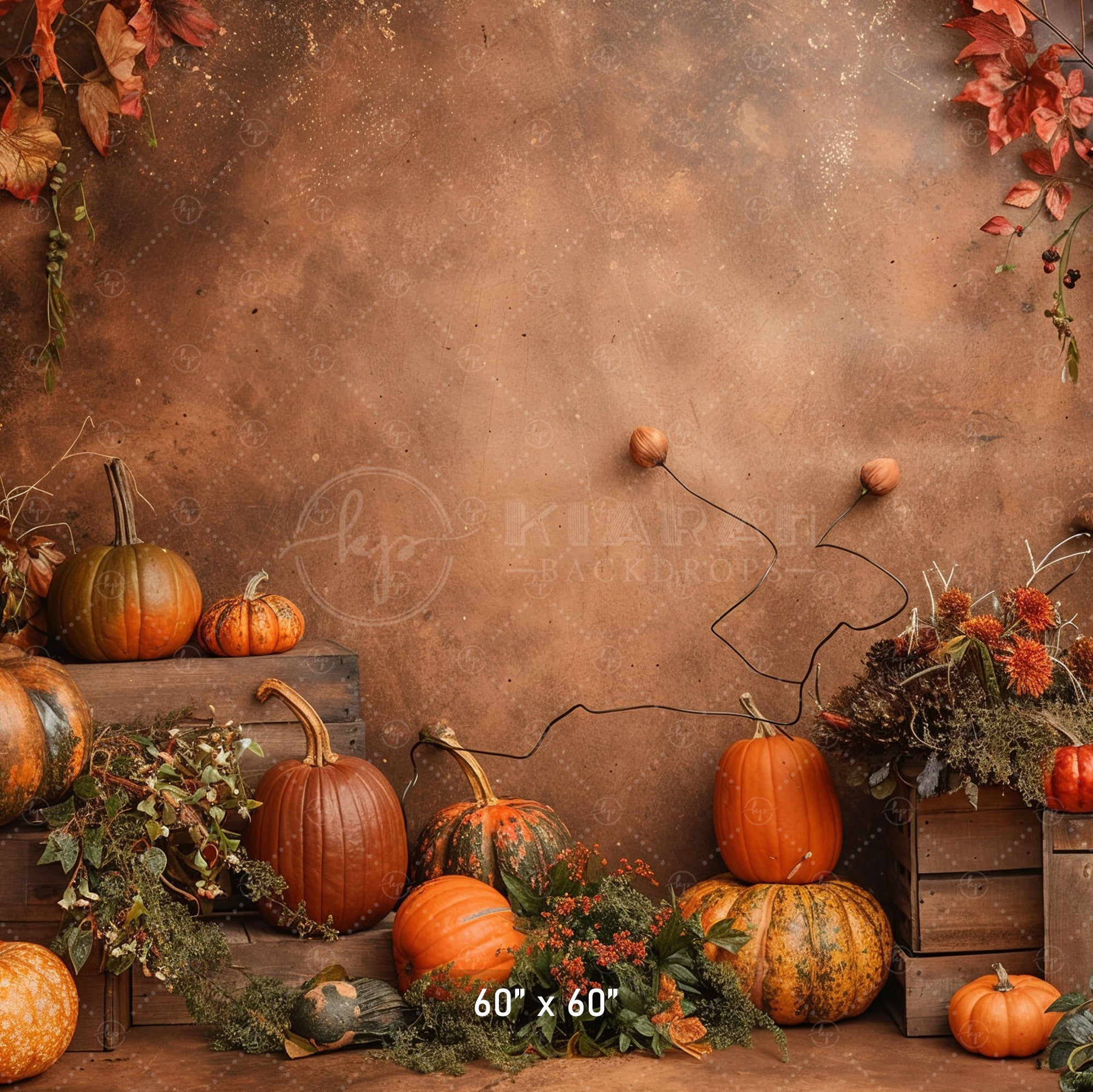 Rustic Pumpkin Harvest Backdrop