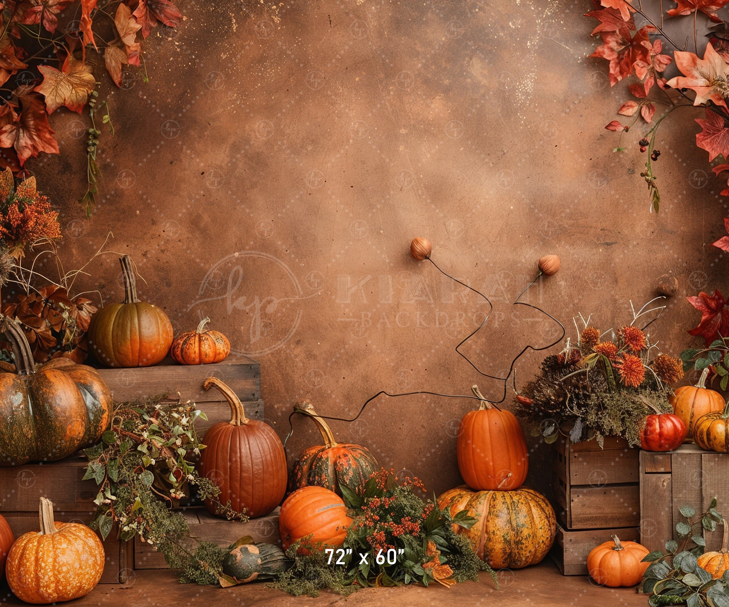 Rustic Pumpkin Harvest Backdrop