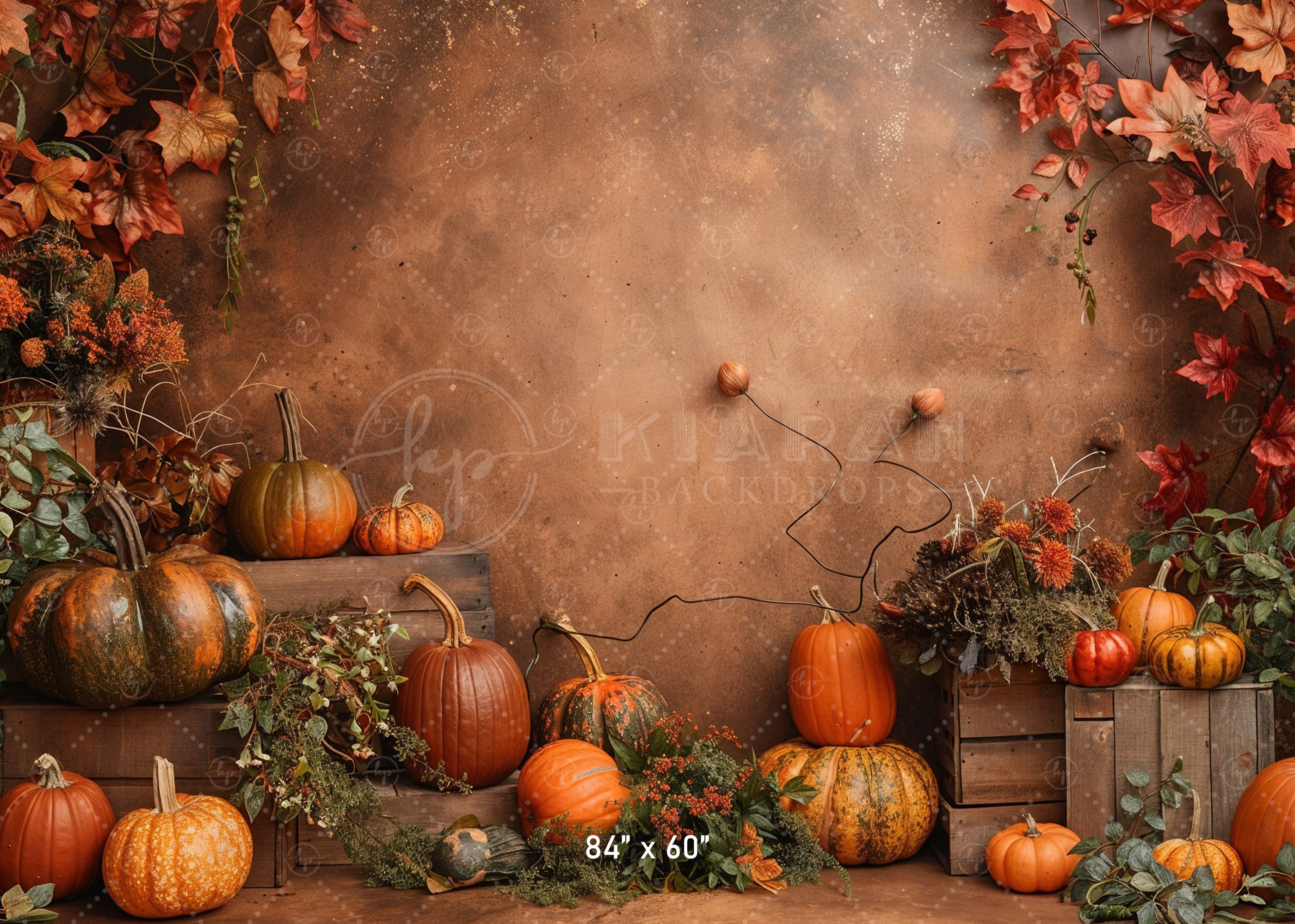Rustic Pumpkin Harvest Backdrop