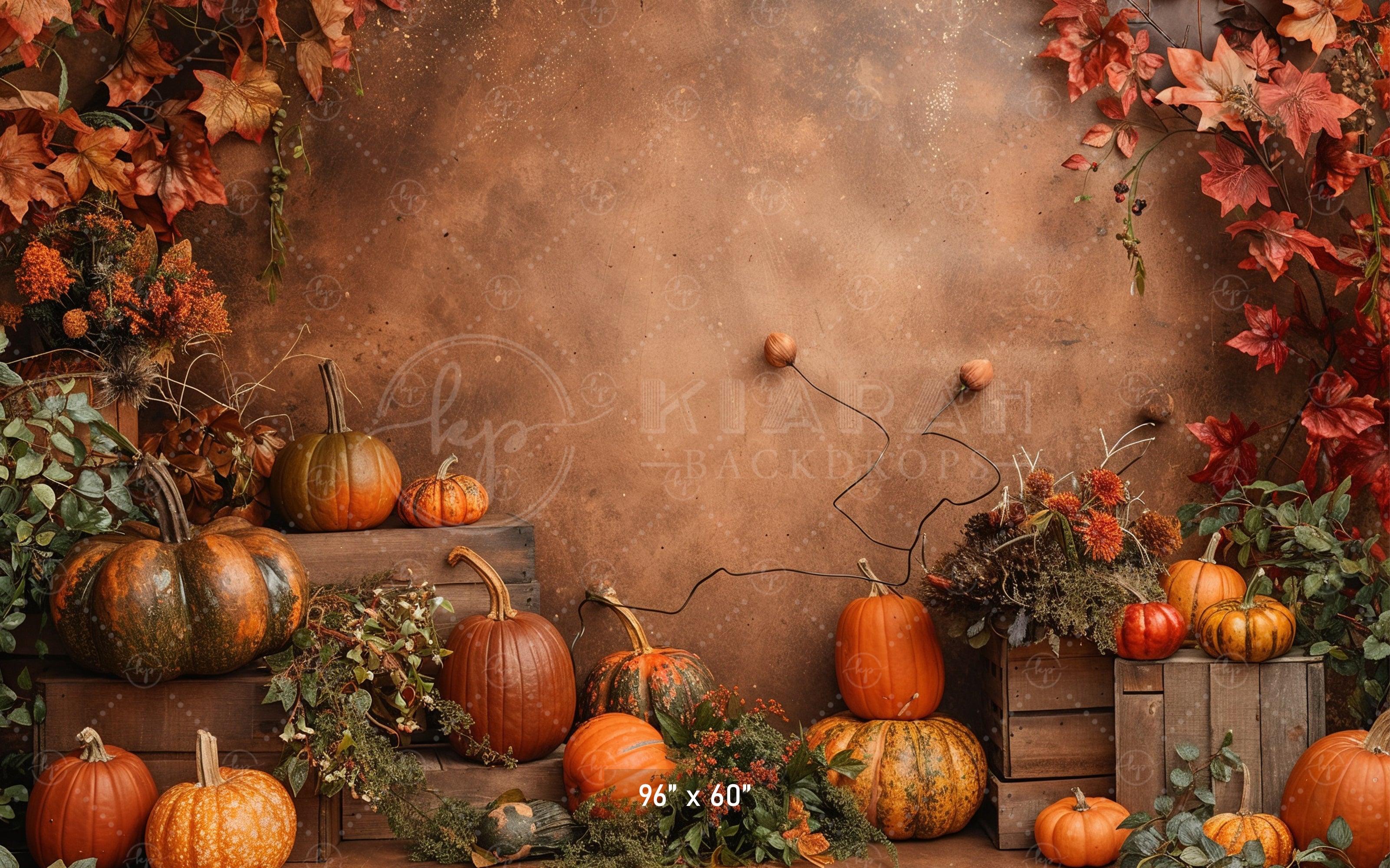 Rustic Pumpkin Harvest Backdrop