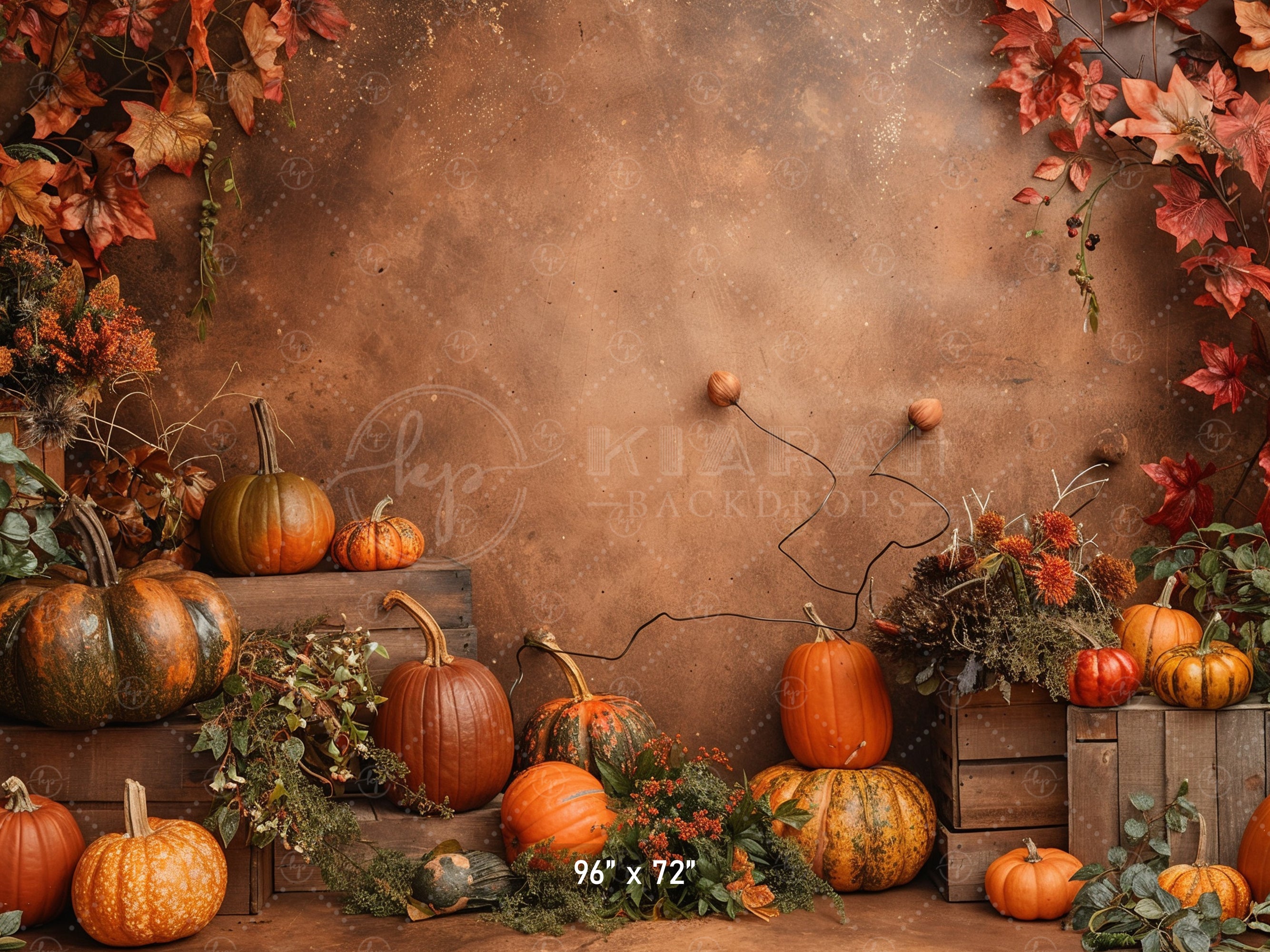 Rustic Pumpkin Harvest Backdrop