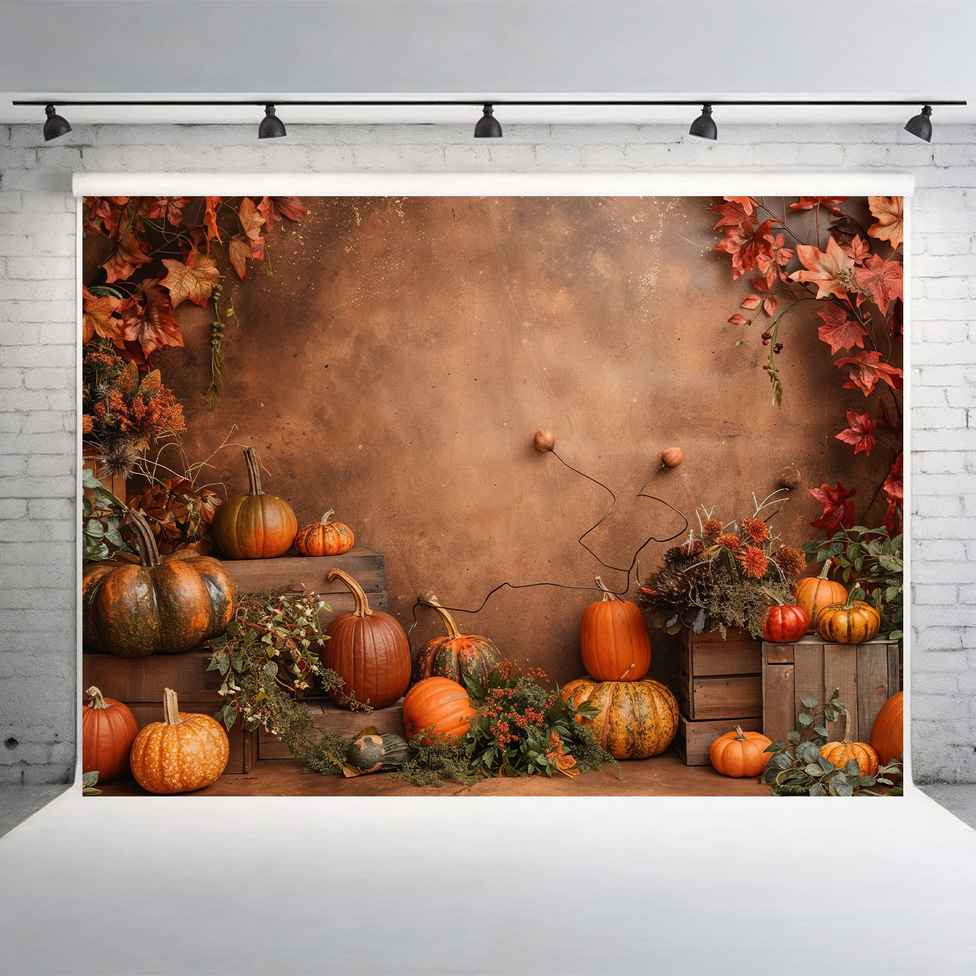 Rustic Pumpkin Harvest Backdrop