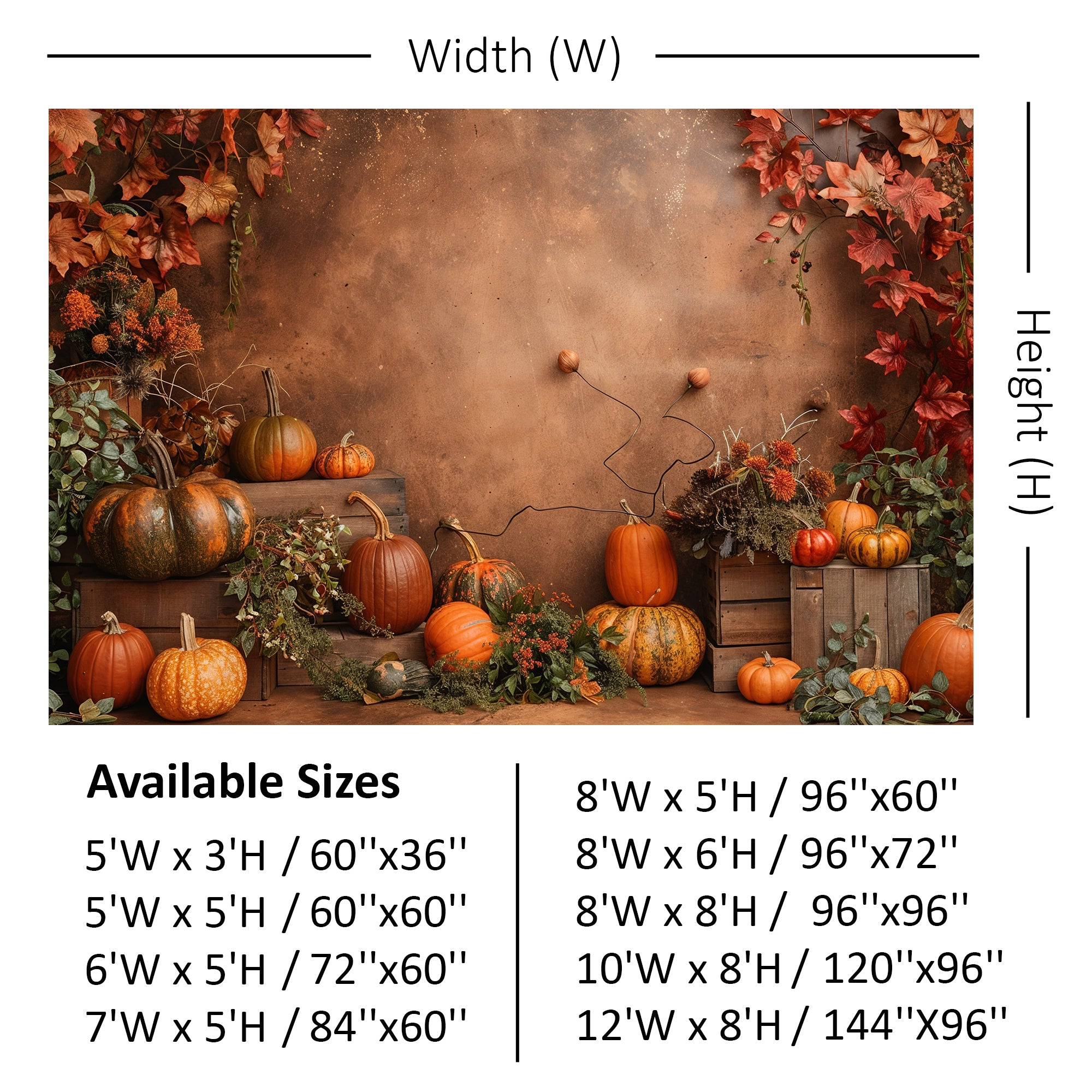 Rustic Pumpkin Harvest Backdrop