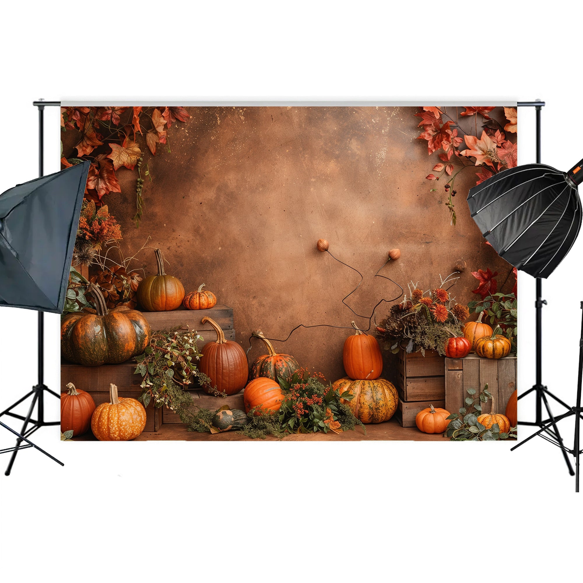 Rustic Pumpkin Harvest Backdrop